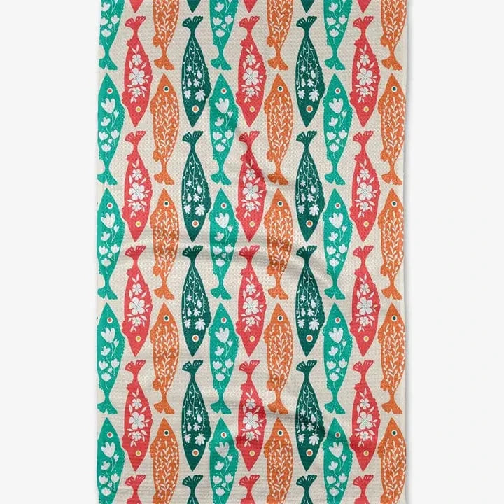 Geometry Swedish Fish Tea Towel