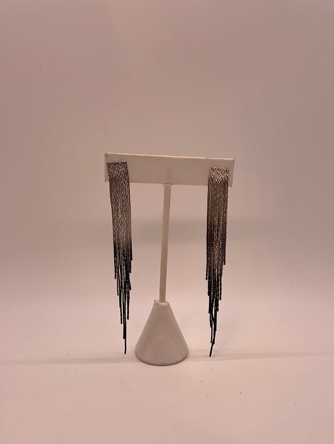 Silver Tinsel Earring