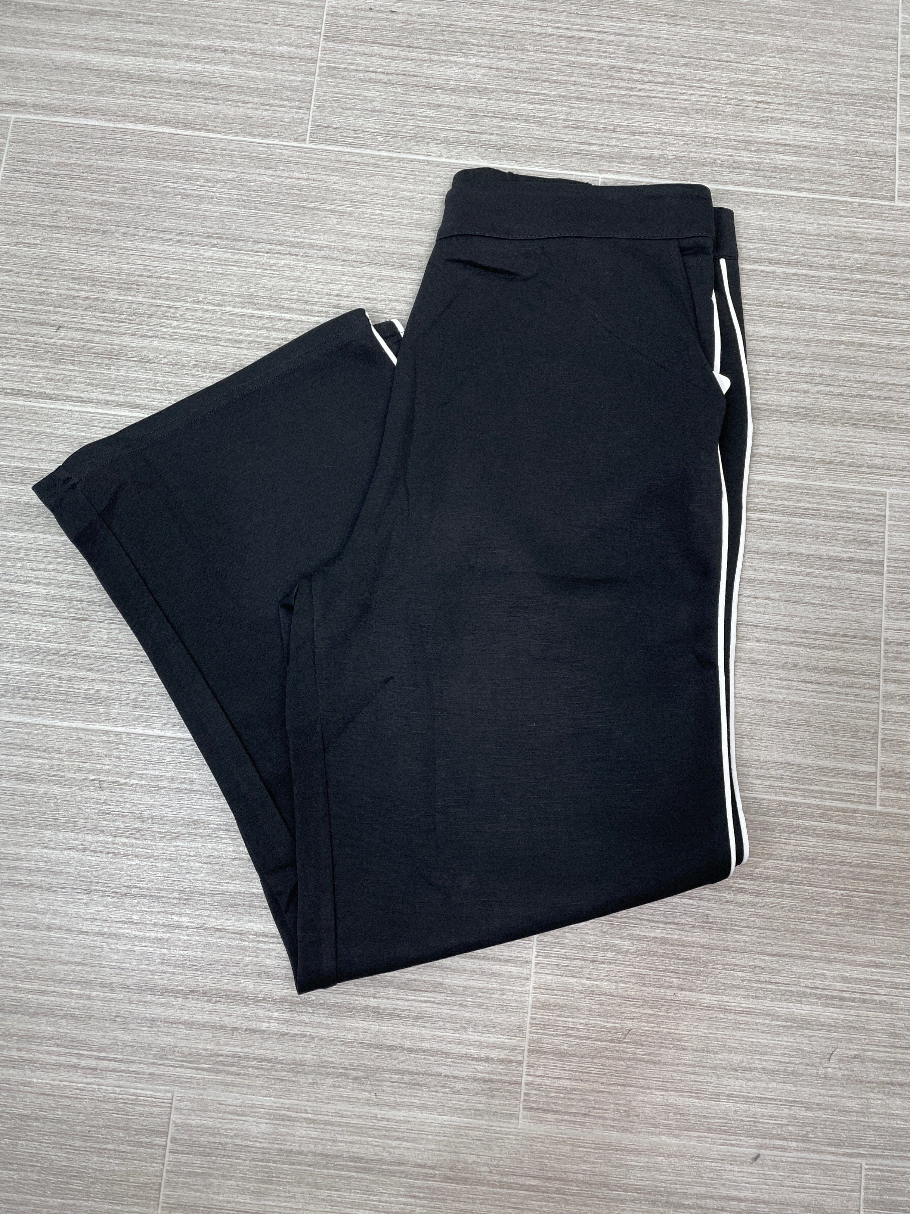 Black with White Trim Pant