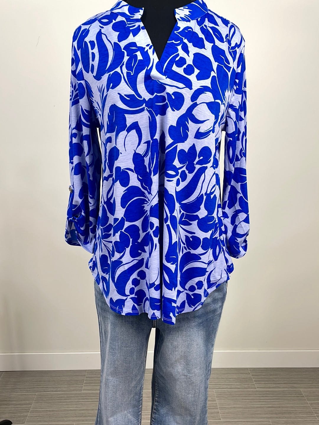Blues Floral Lizzy Top
