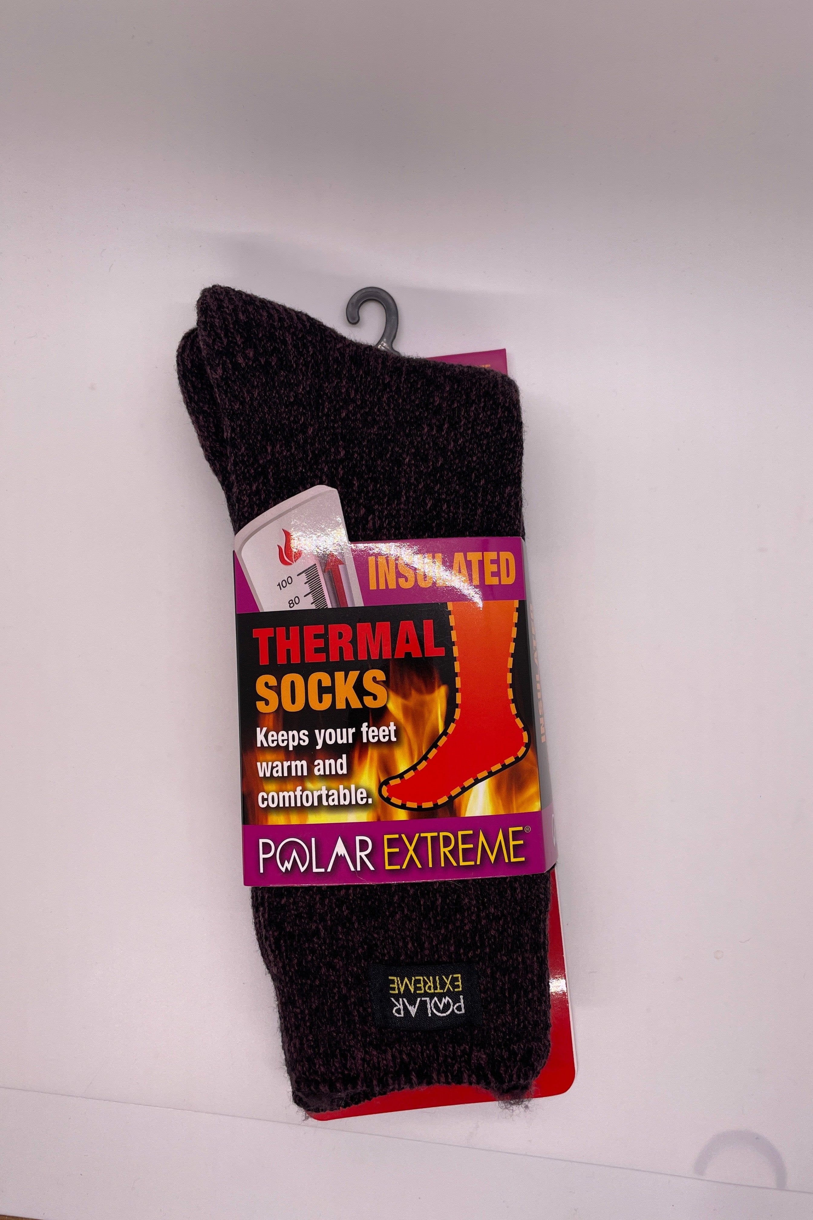 PE Women's Black Brushed Thermal Sock