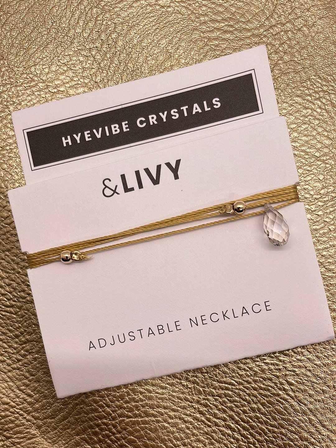 Hyevibe Crystal Slider - Silver Shade on Gold