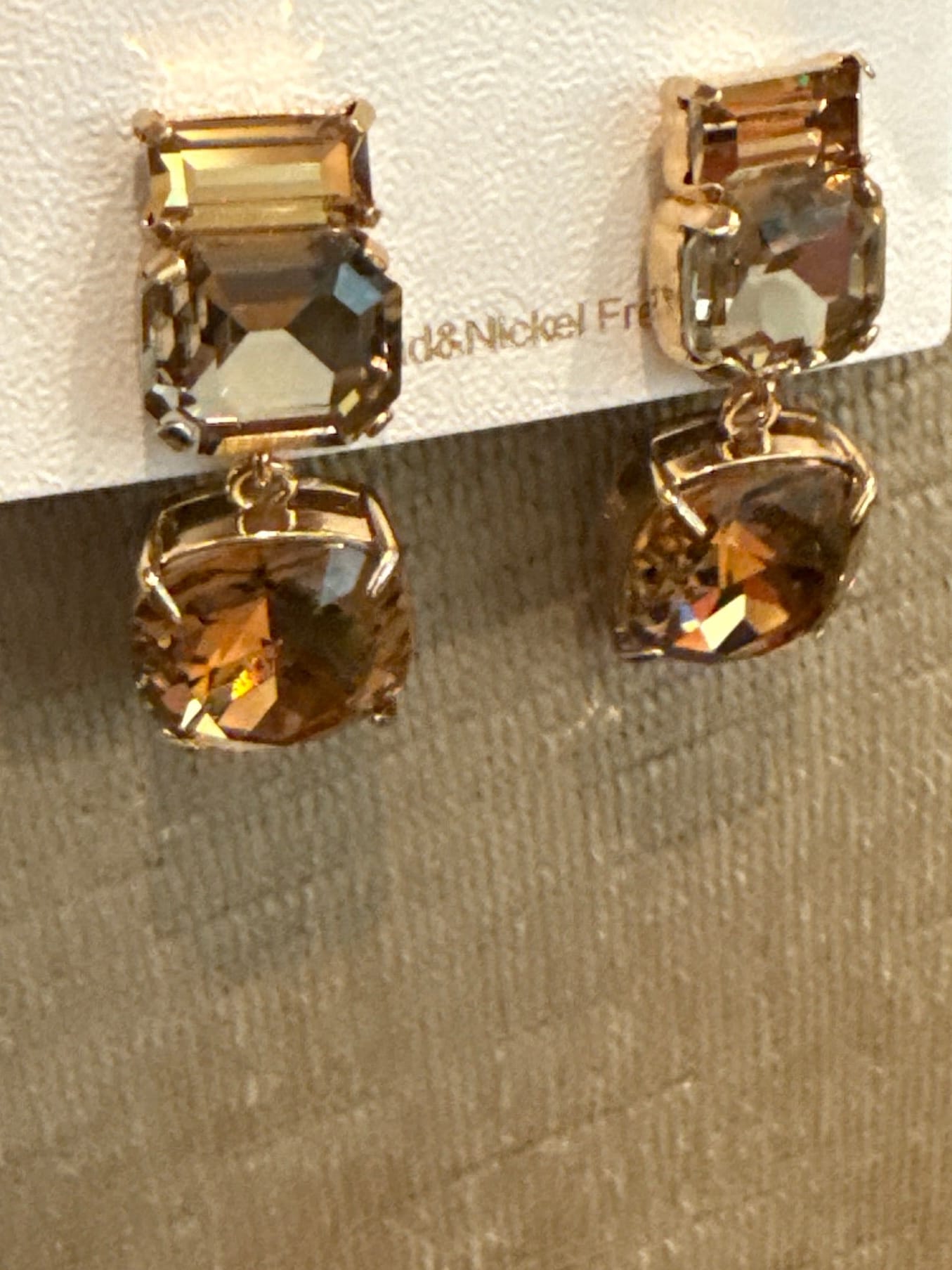 Amber Multi Gem Earring