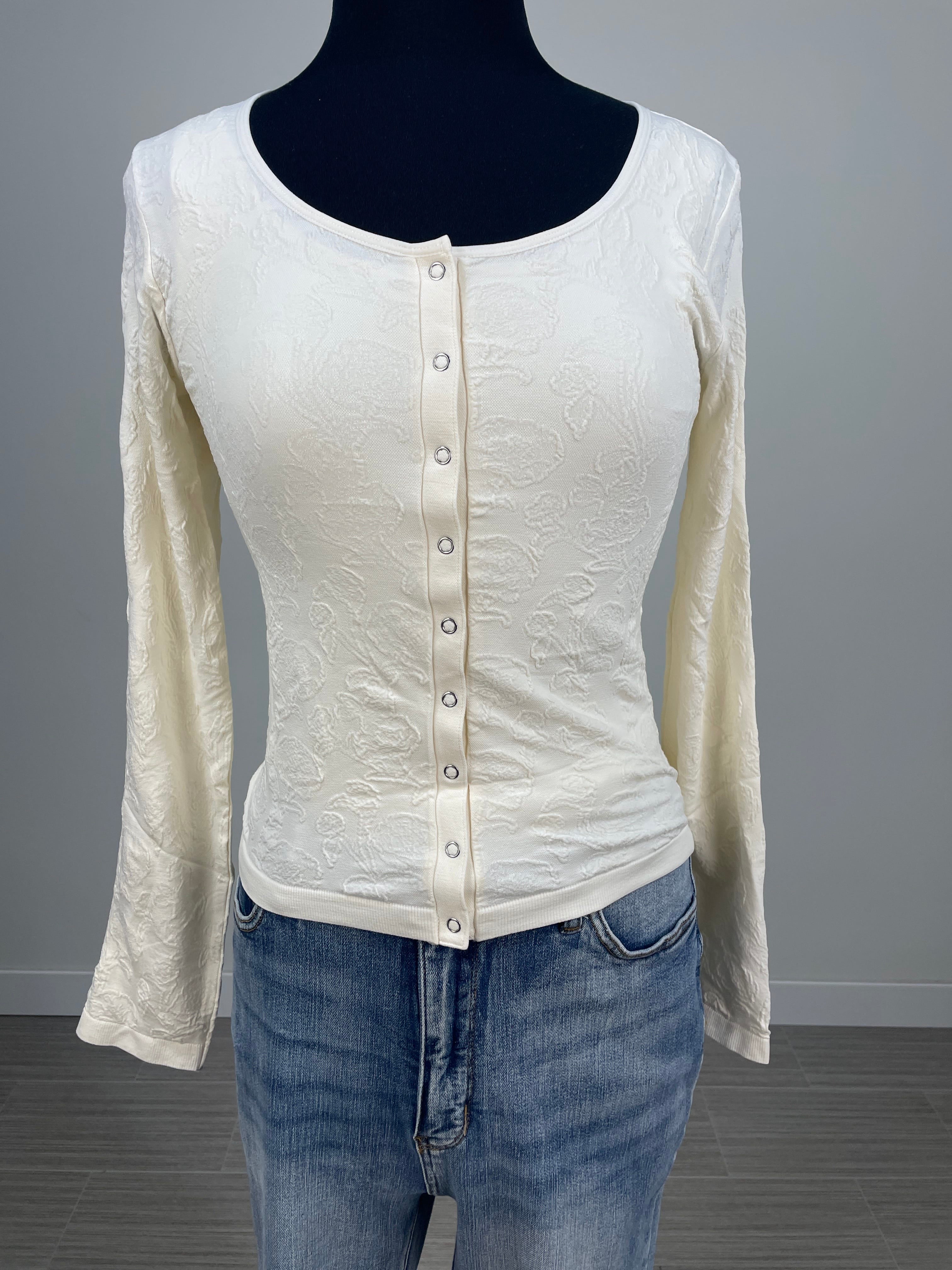 Off White Snap Cardigan