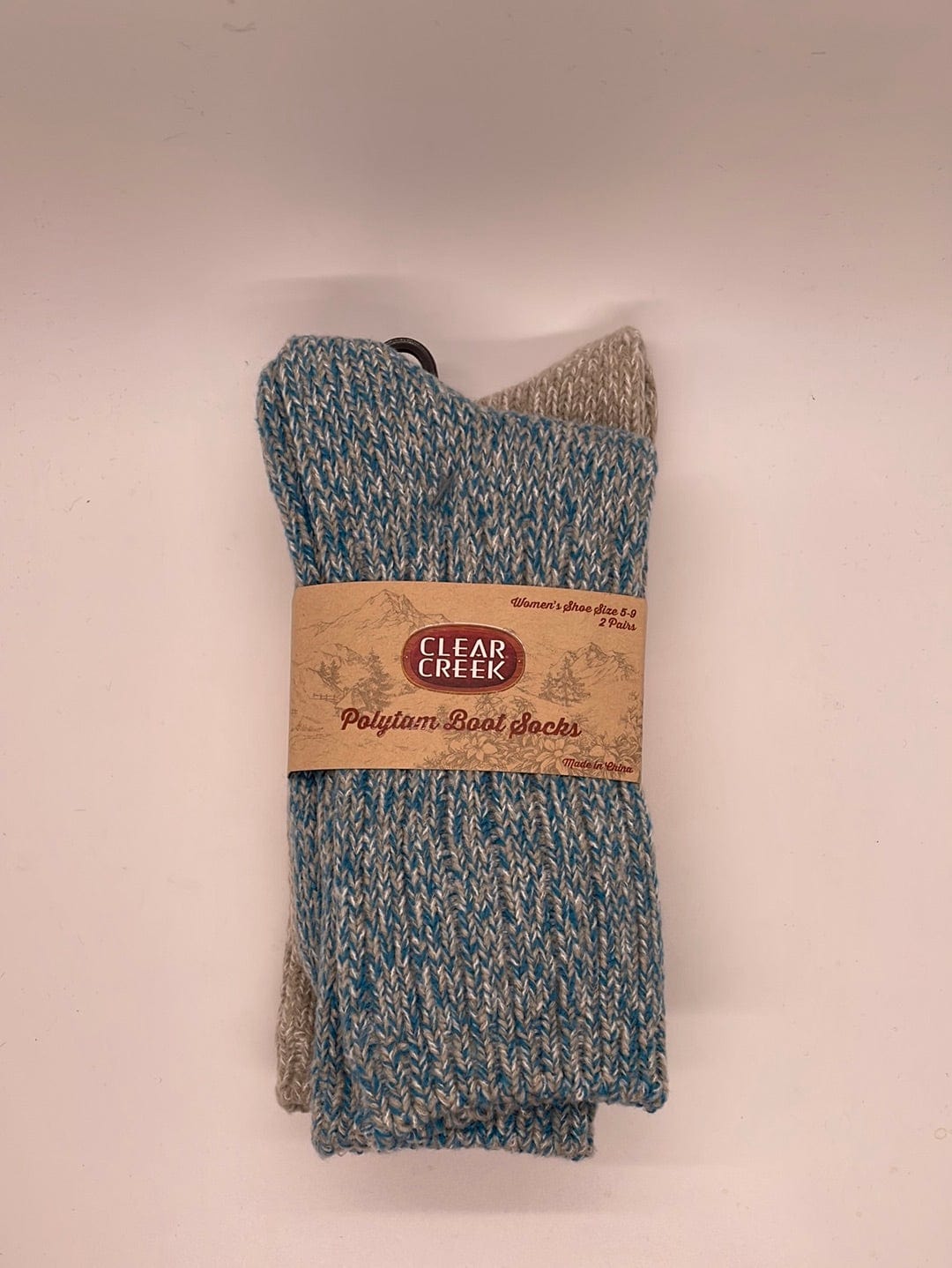 CC Teal & Pewter Marled 2 Pack Boot Sock