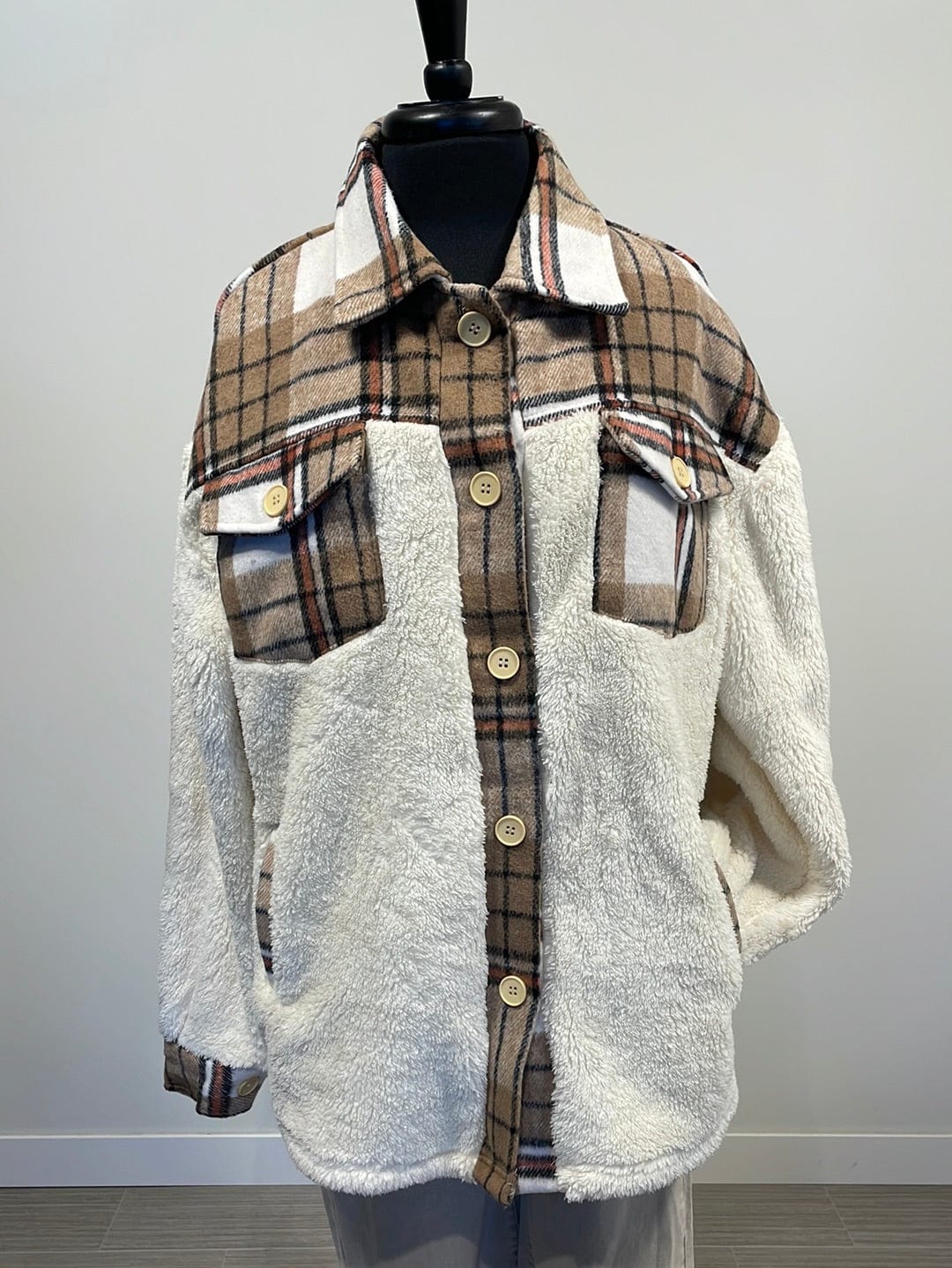 Brown Plaid Shacket