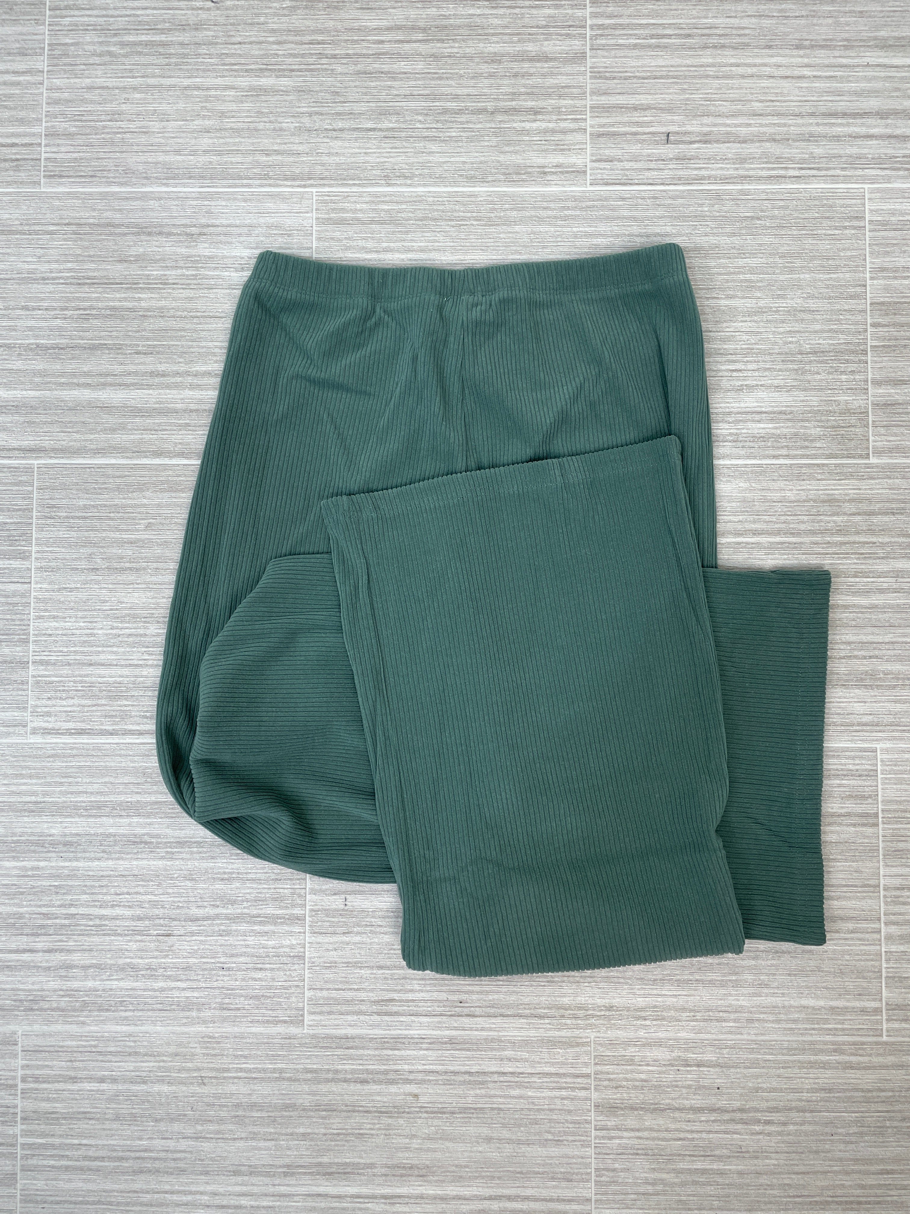 Ash Jade Ribbed Wide Leg Pants