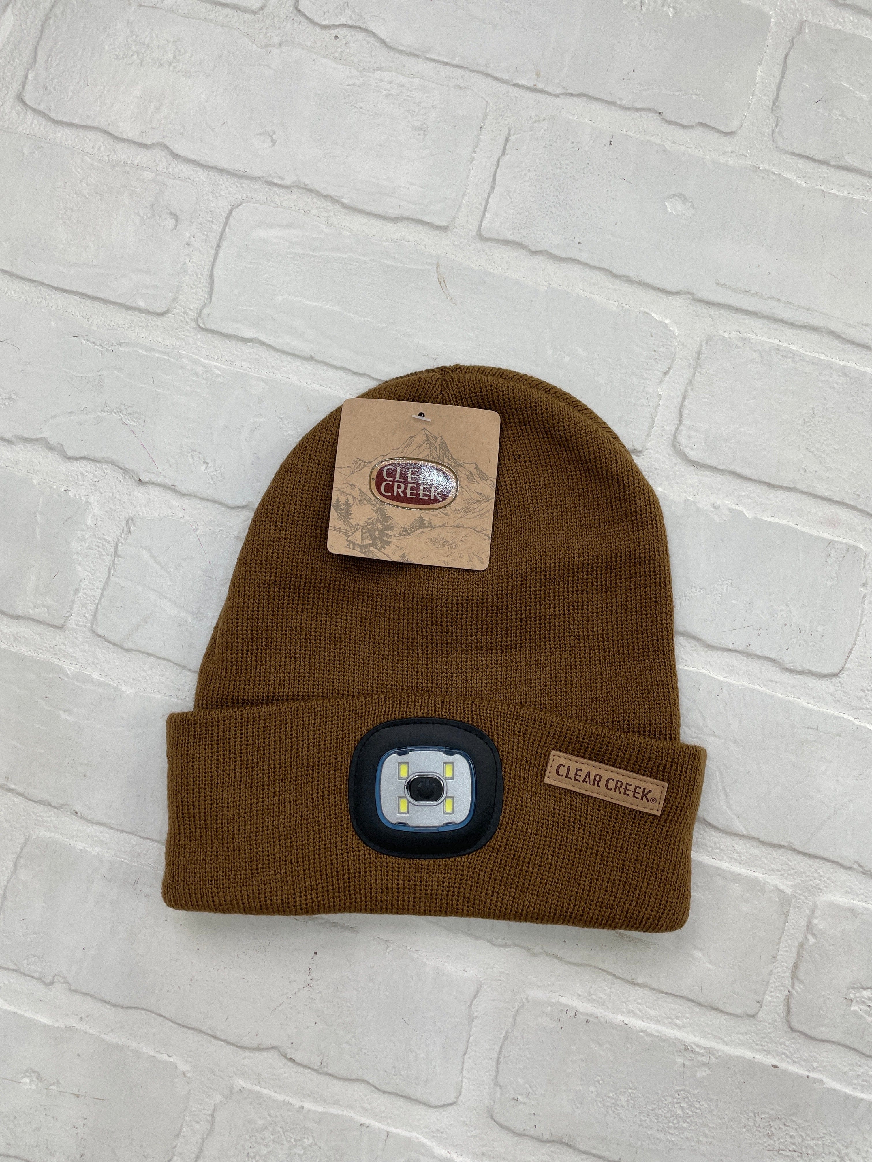 Brown LED Light Up Beanie Hat