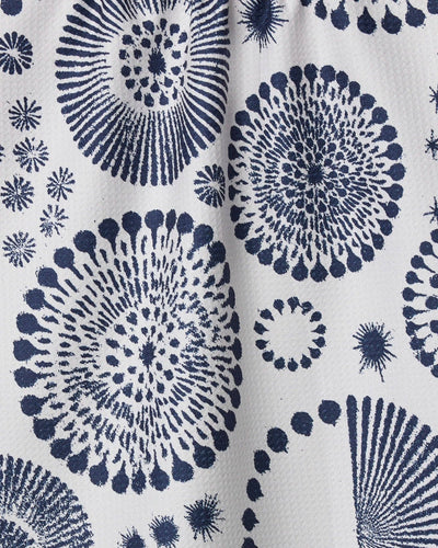 Geometry Freedom Sparks Tea Towel: Blue