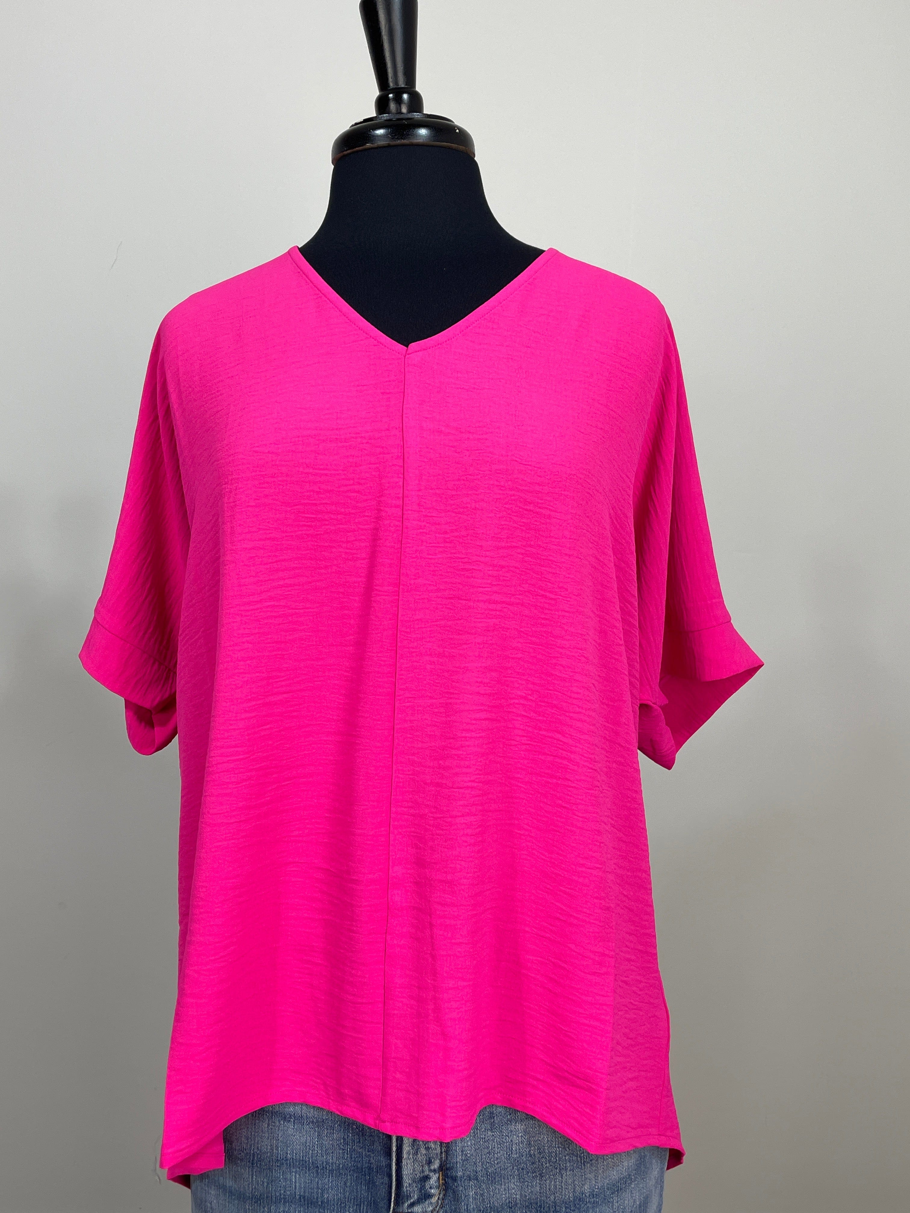 Hot Pink Breezy Blouse