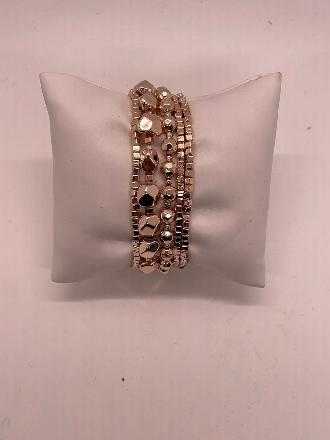 Rose Gold Mixed 5 Strand Bracelet