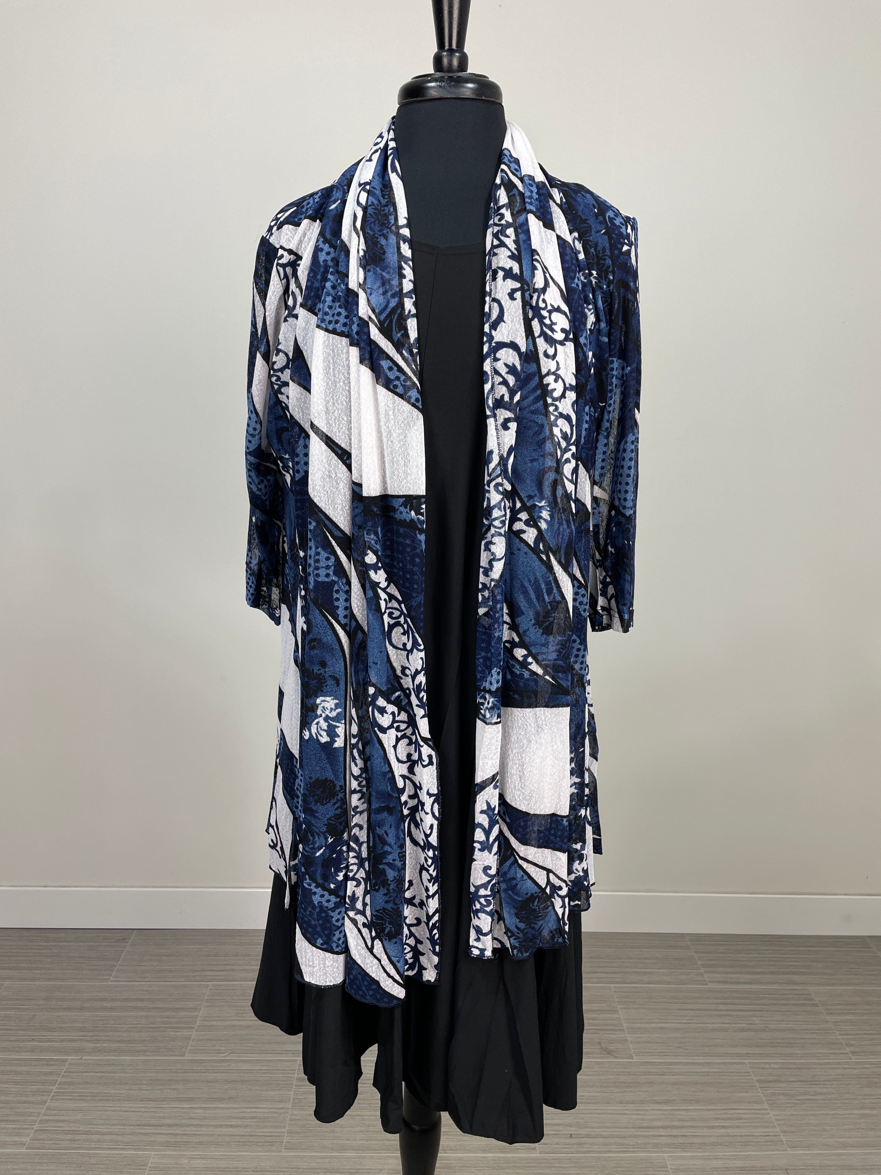 Navy & Black Sheer Cardigan