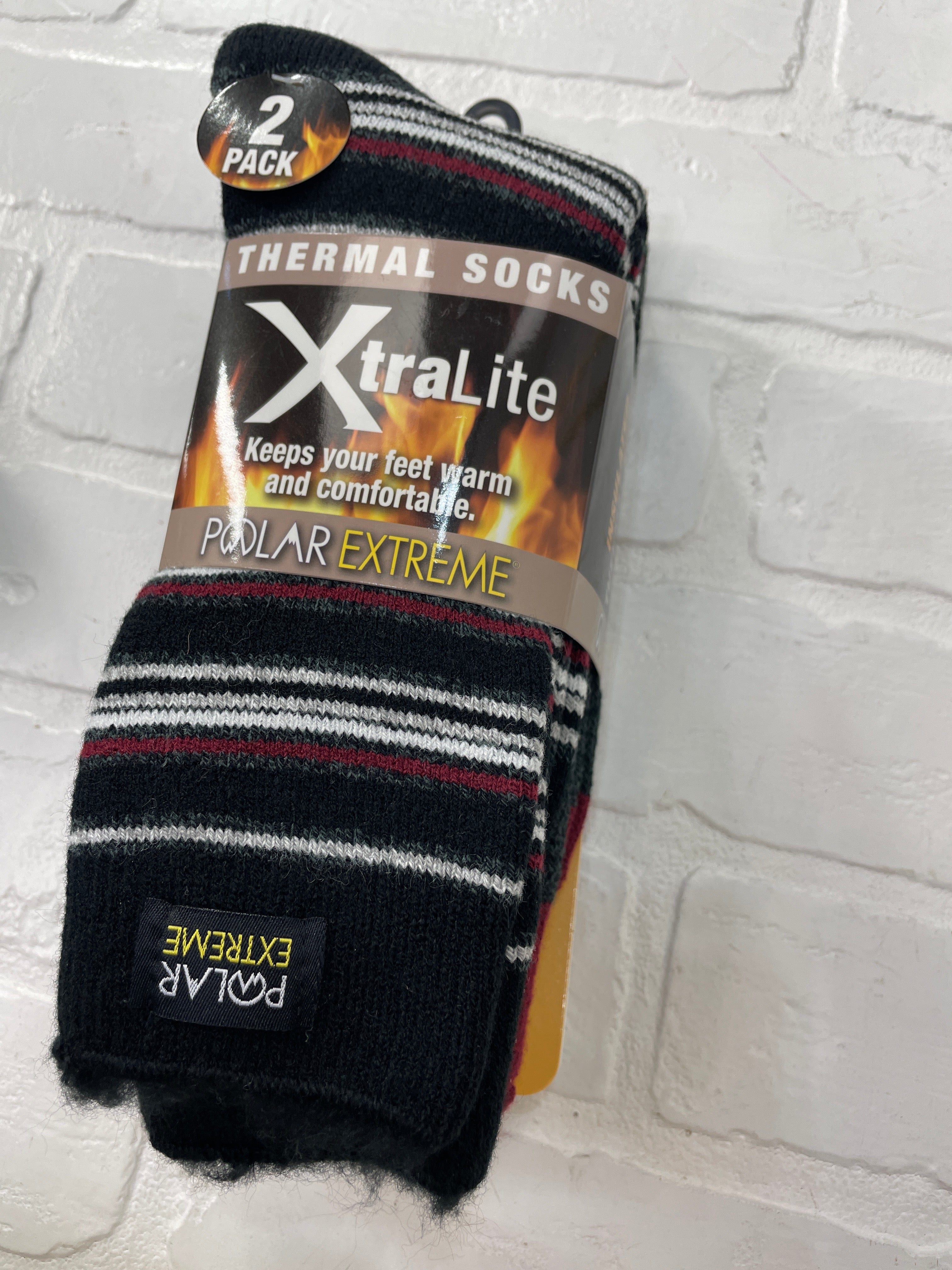 PE Men's Xtralite Black Multi 2pk Sock