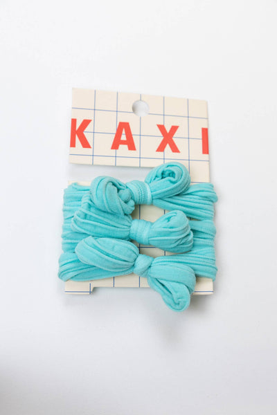 BOW SLICK BACK HAIR TIES: NAVY BLUE