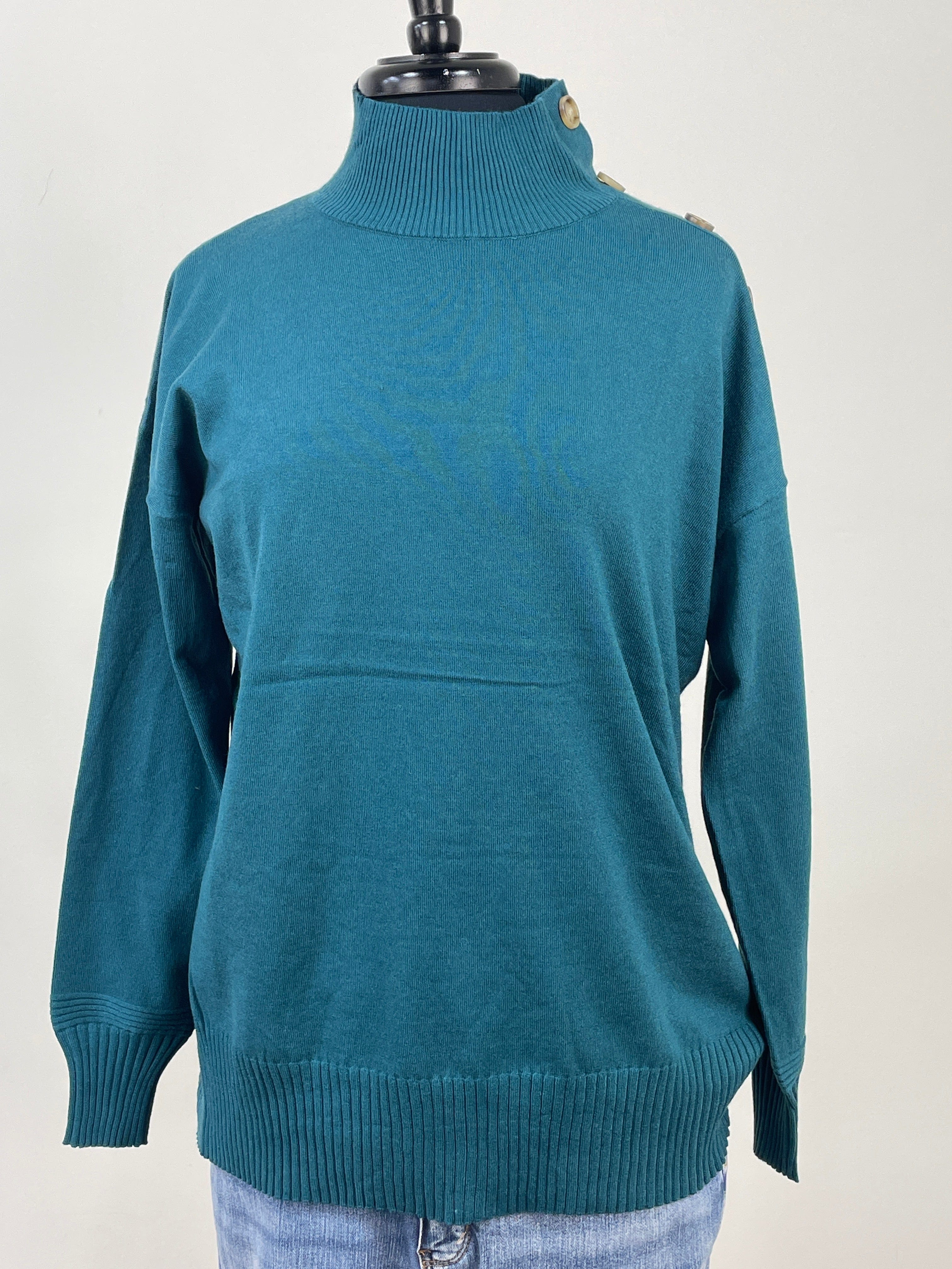 Dark Jade Turtle Neck Sweater