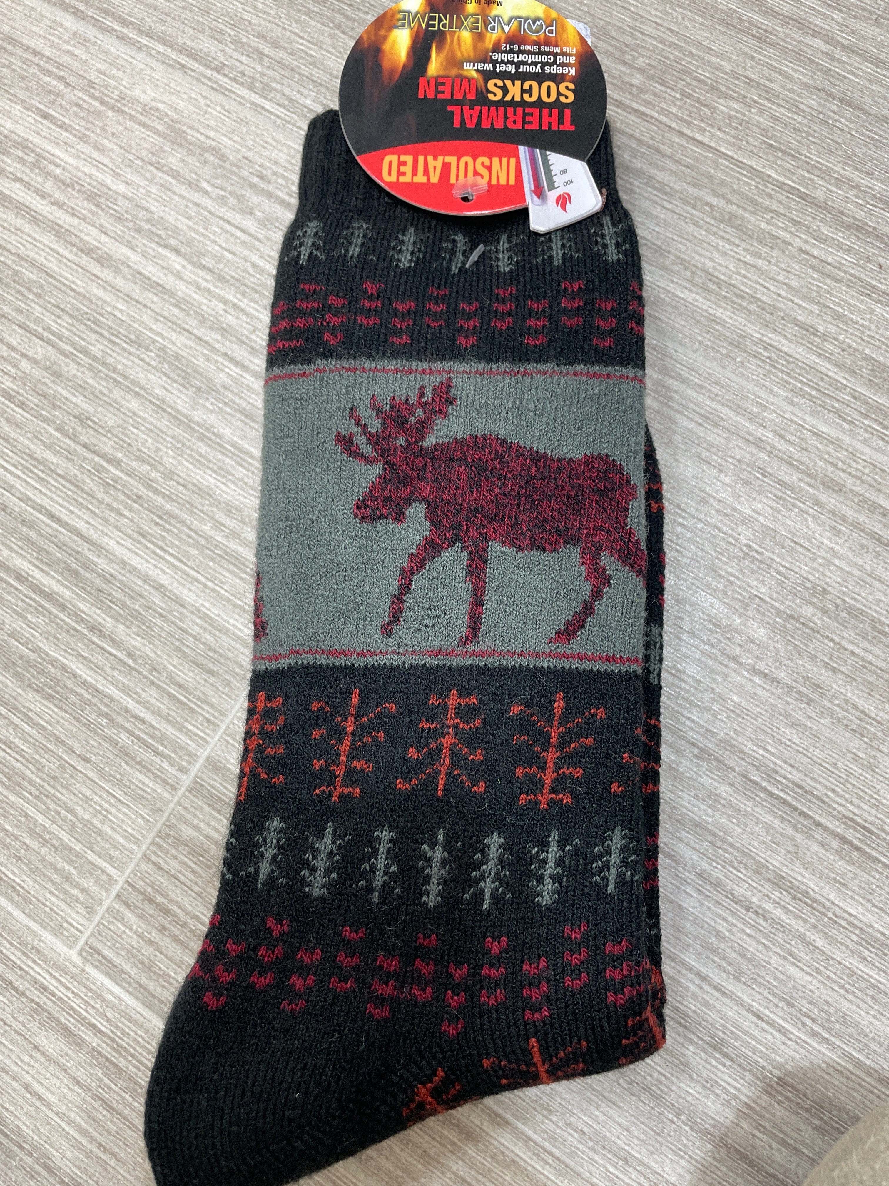 PE Men's Moose Thermal Sock