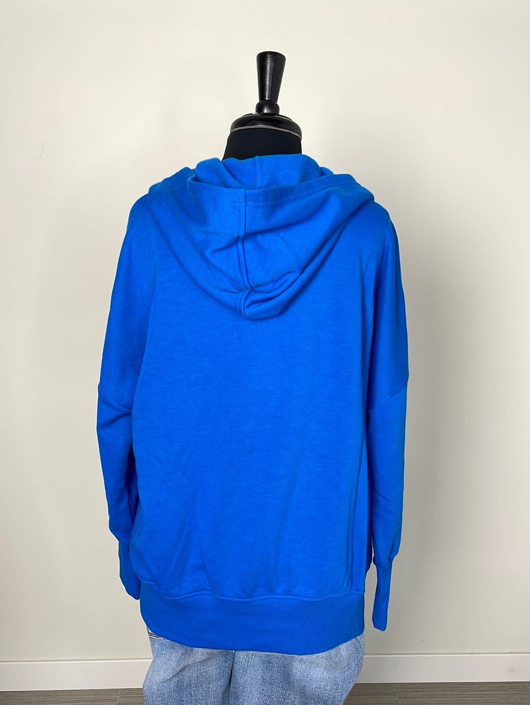 Ocean Blue Half Button Hooded Pullover