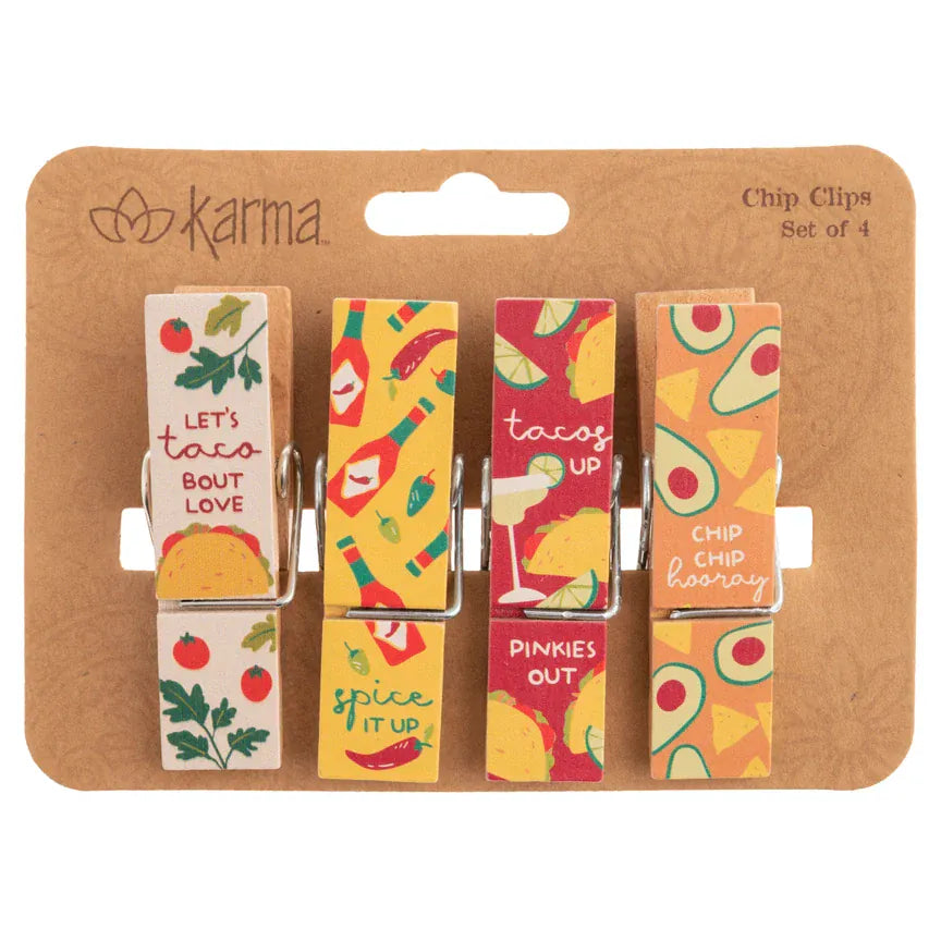 Taco Chip Clips Set of 4