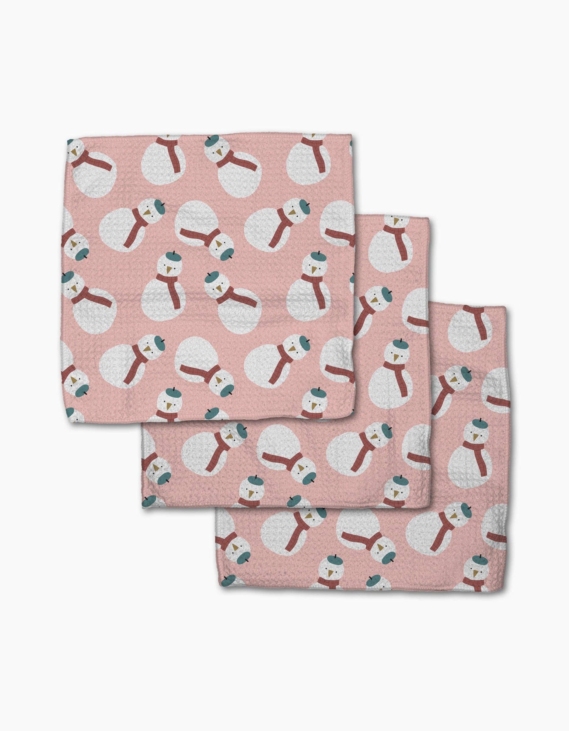 Snowman Dishcloth Set