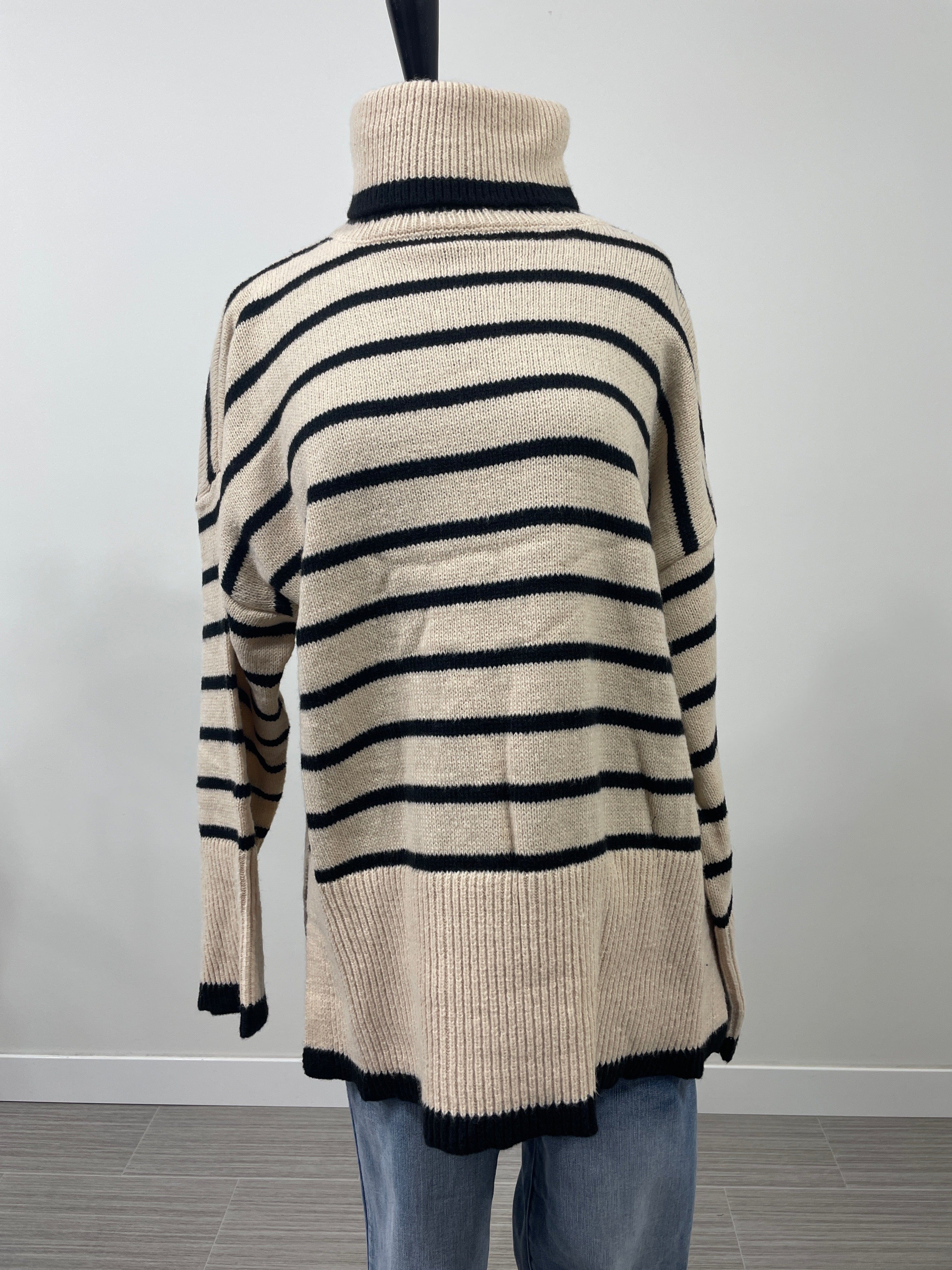 Tan & Black Striped Dunn Sweater