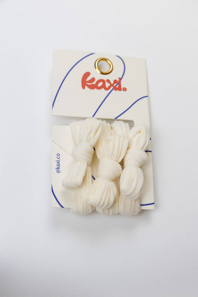 BOW SLICK BACK HAIR TIES: MILK CHOCOLATE