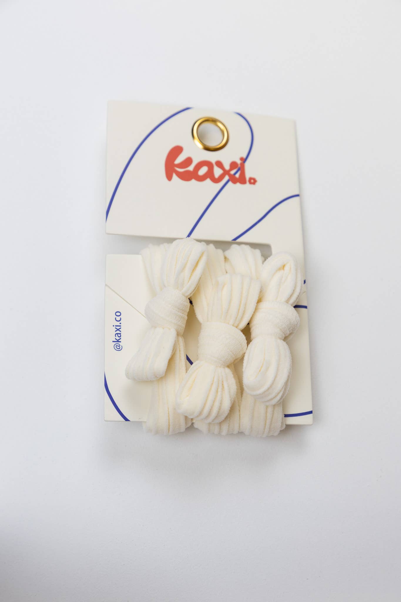 BOW SLICK BACK HAIR TIES: DUSTY BLUE