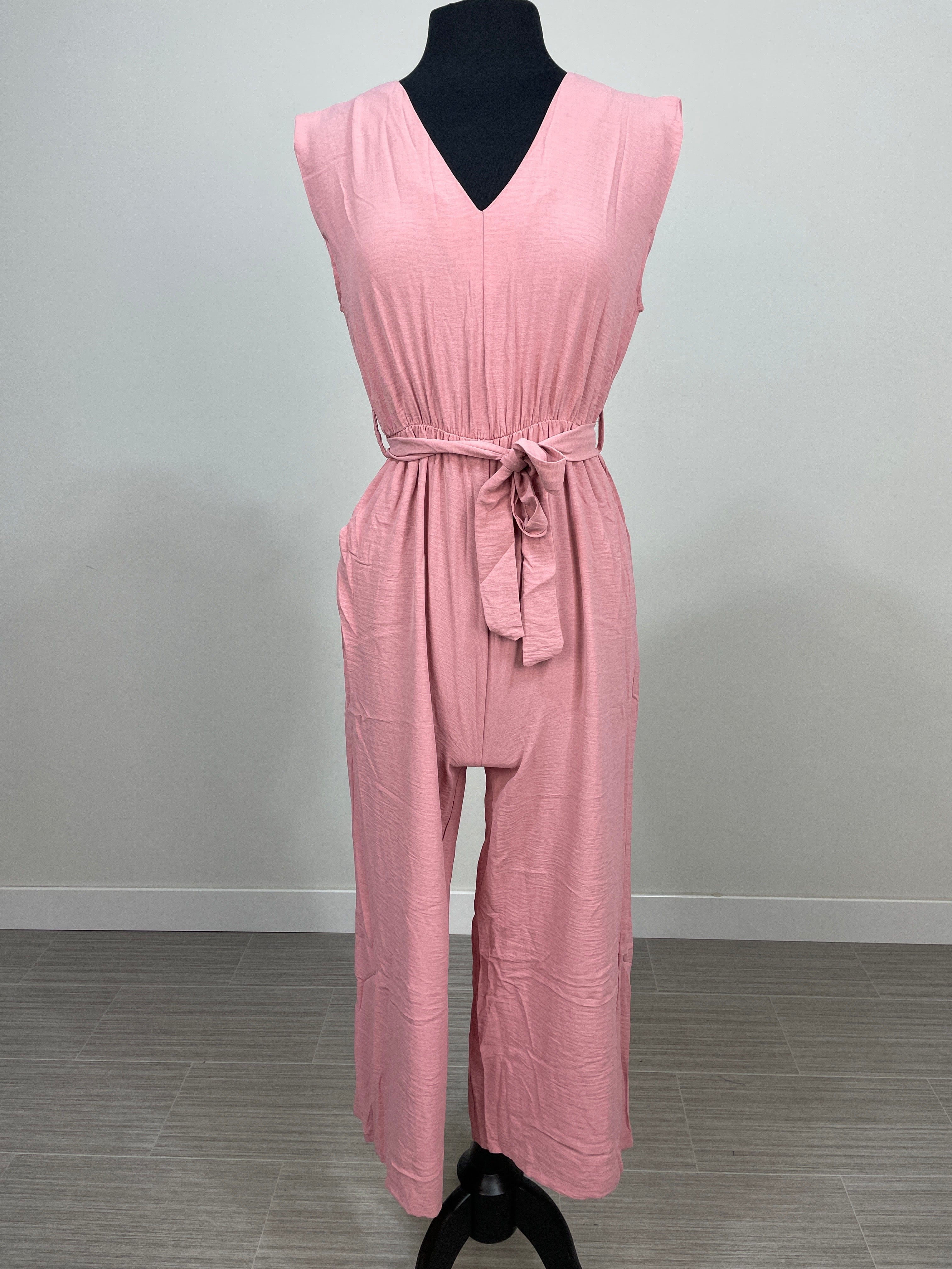 Rose Cap Sleeve Jumpsuit