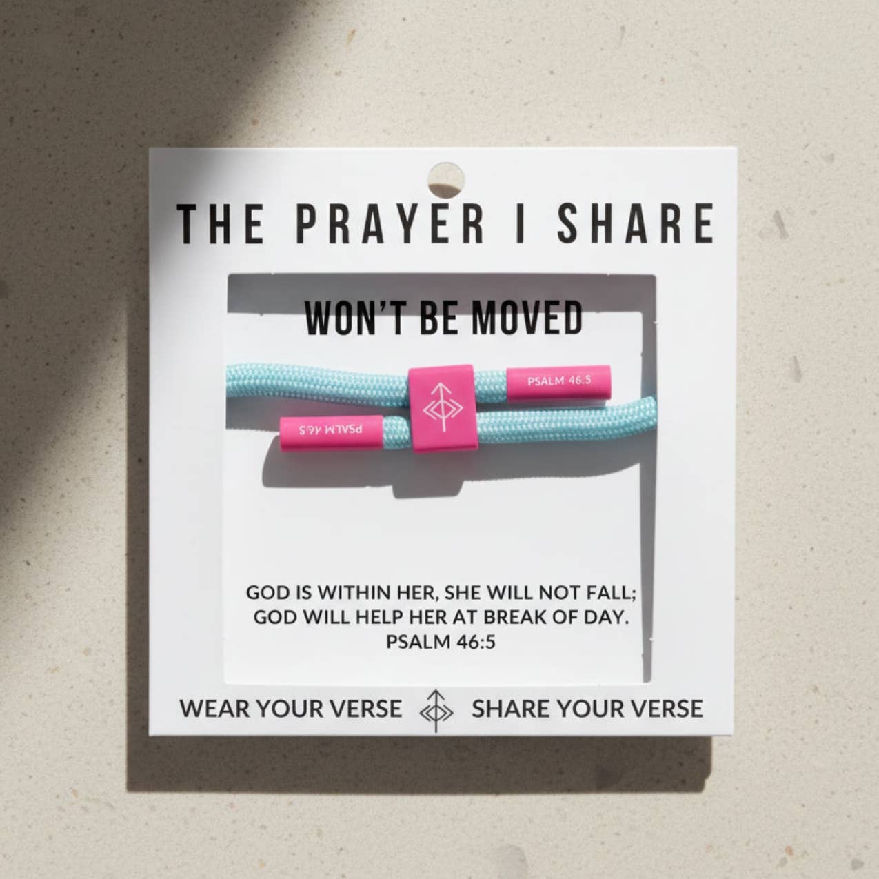 WON'T BE MOVED Bracelet, Christian Cord, Prayer Bracelet
