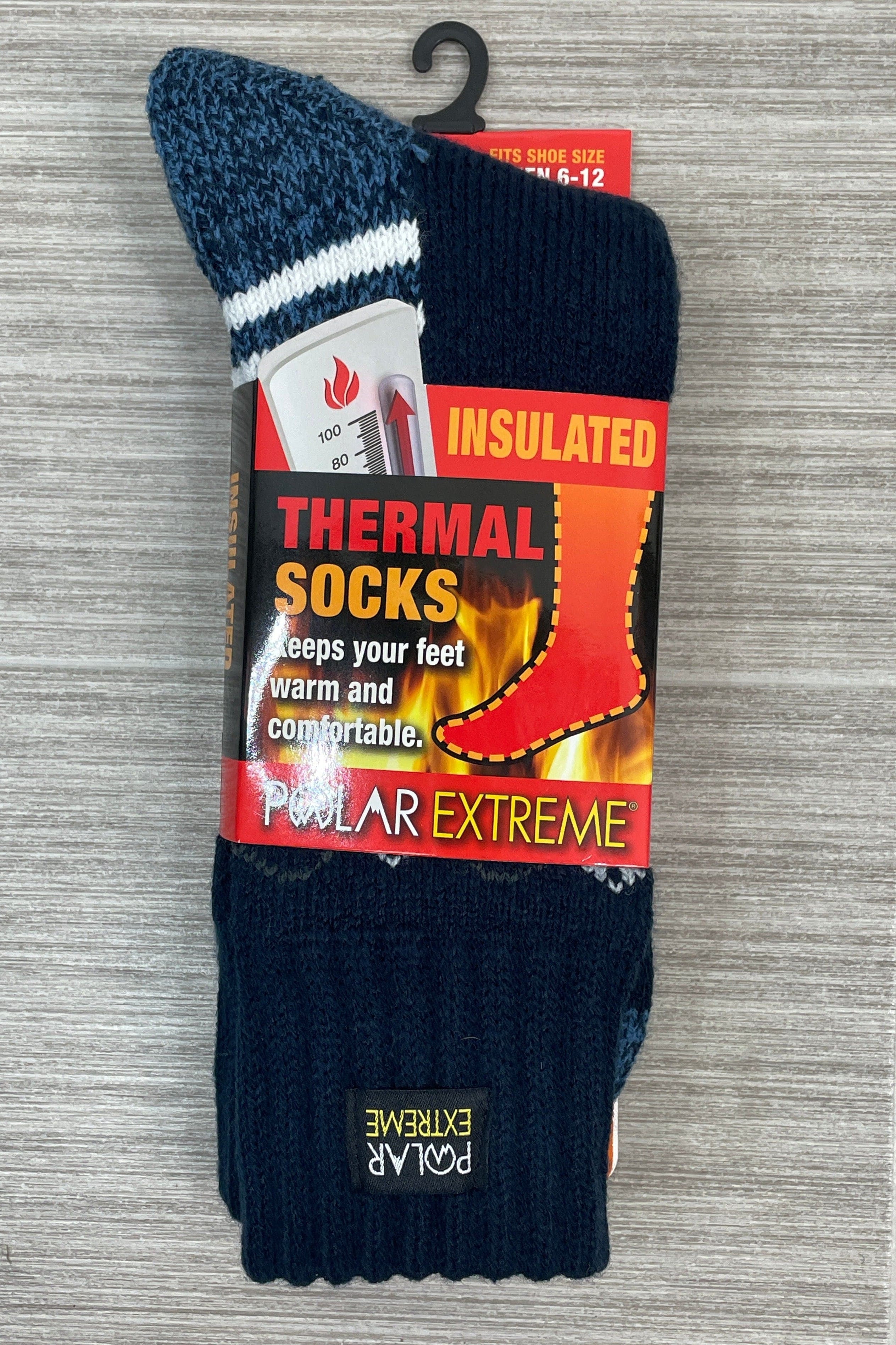 Navy Snowflake Polar Extreme Heat Men's Sock