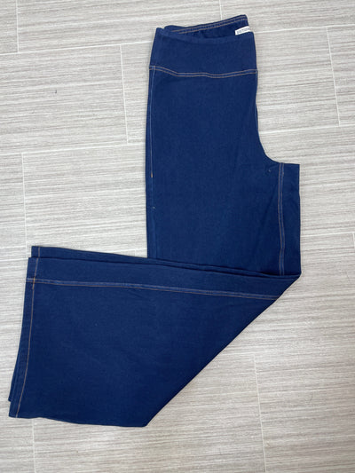 Indigo Pull On Wide Leg Denim