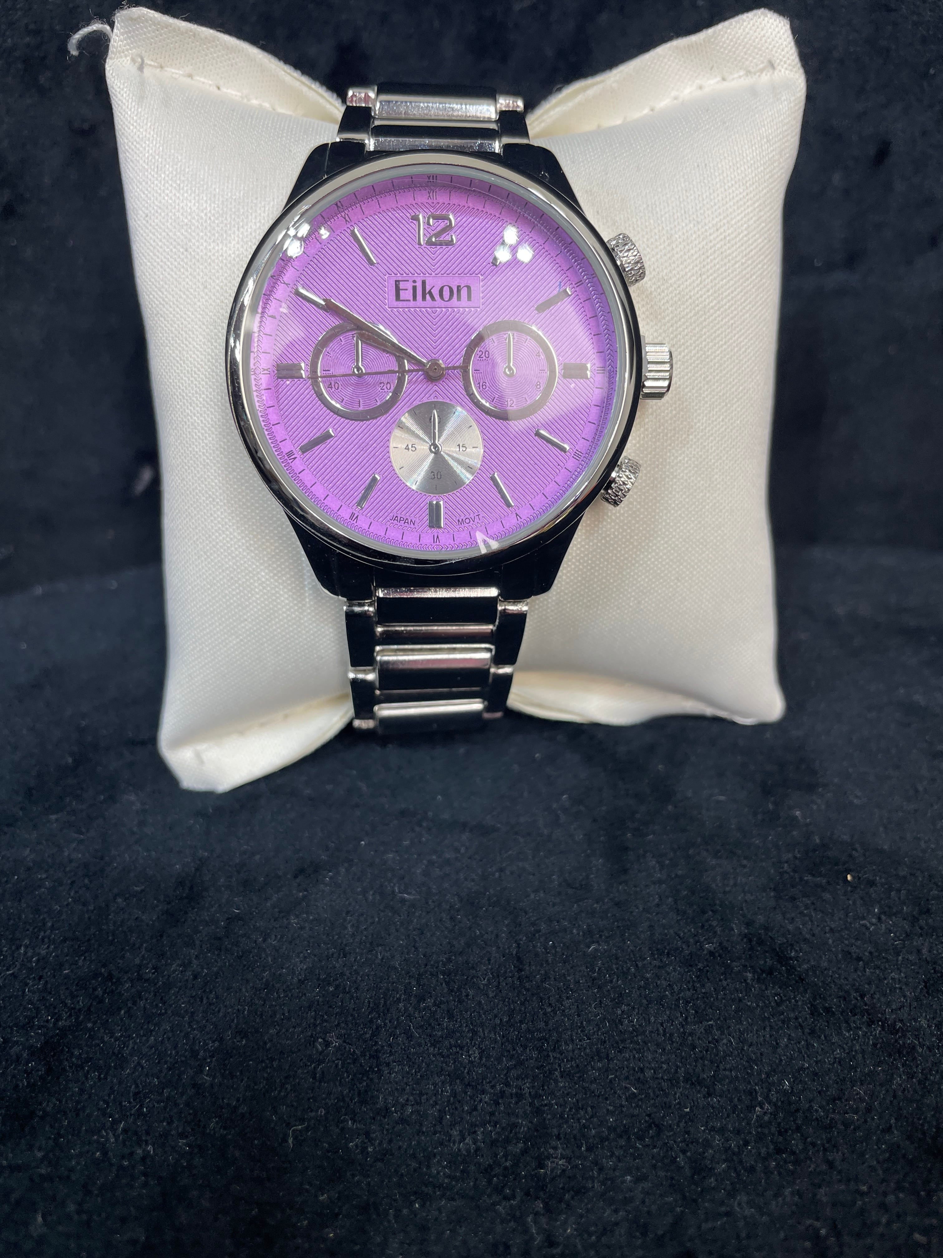 Silver & Purple Watch
