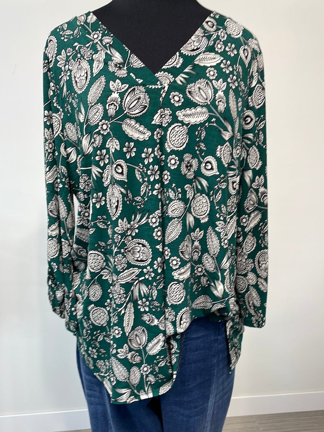Emerald Floral Classic Top