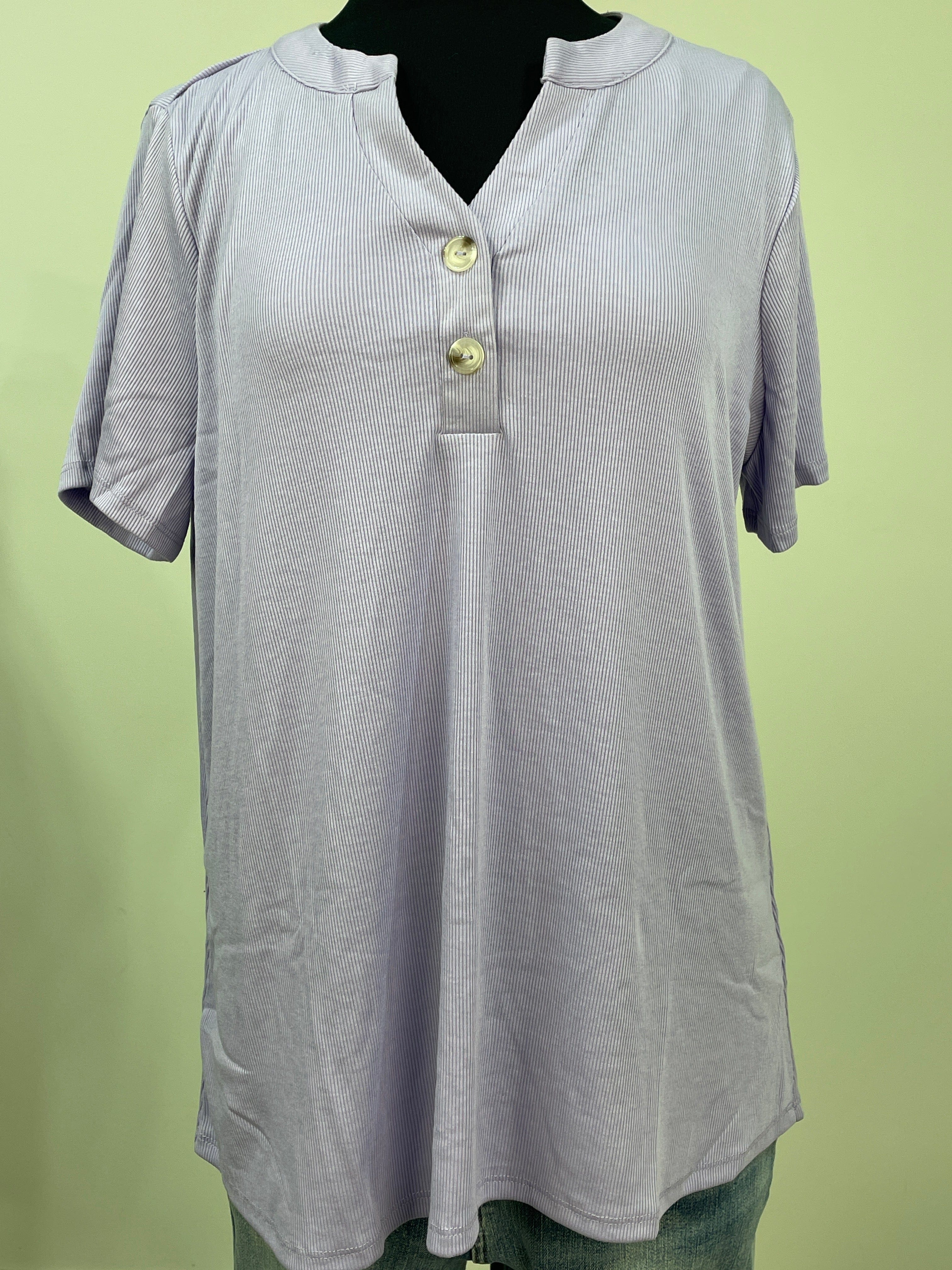 Lilac Button Up Tee
