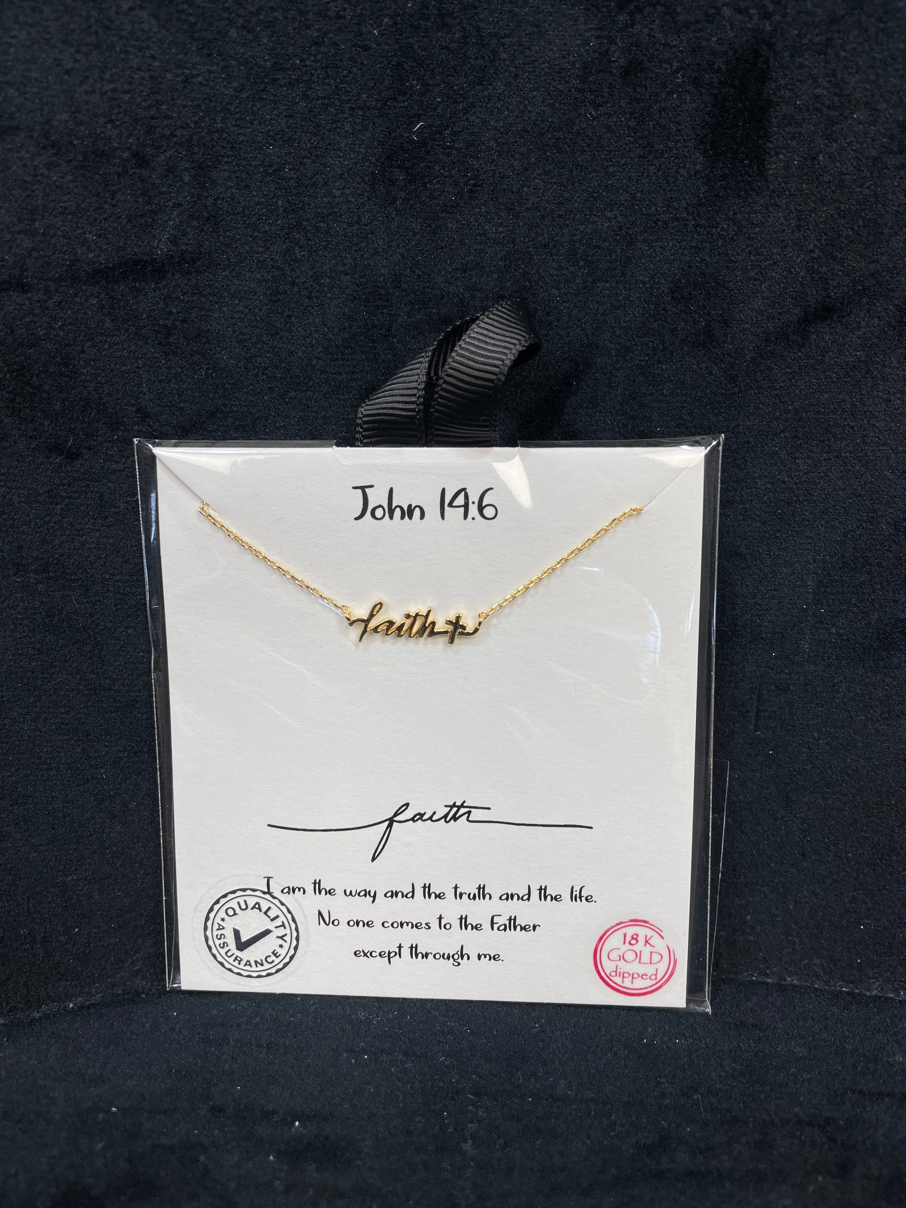 John 14:6 Faith Necklace - Gold