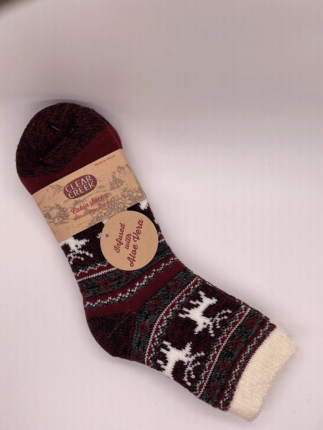 Deer Cabin Socks W/ Aloe