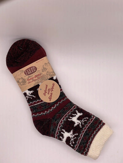 Deer Cabin Socks W/ Aloe