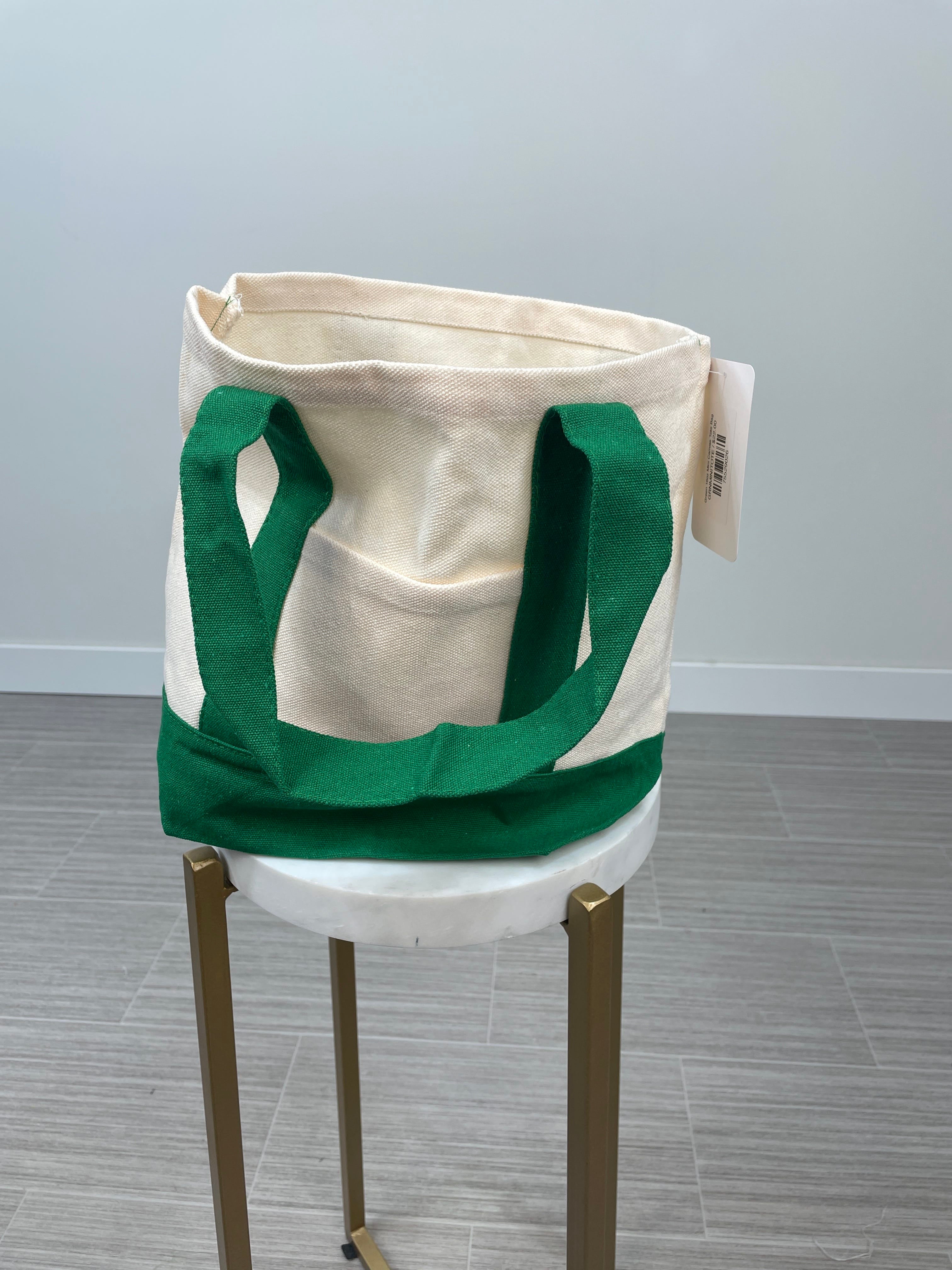 Green 16oz Mini Canvas Tote Bag