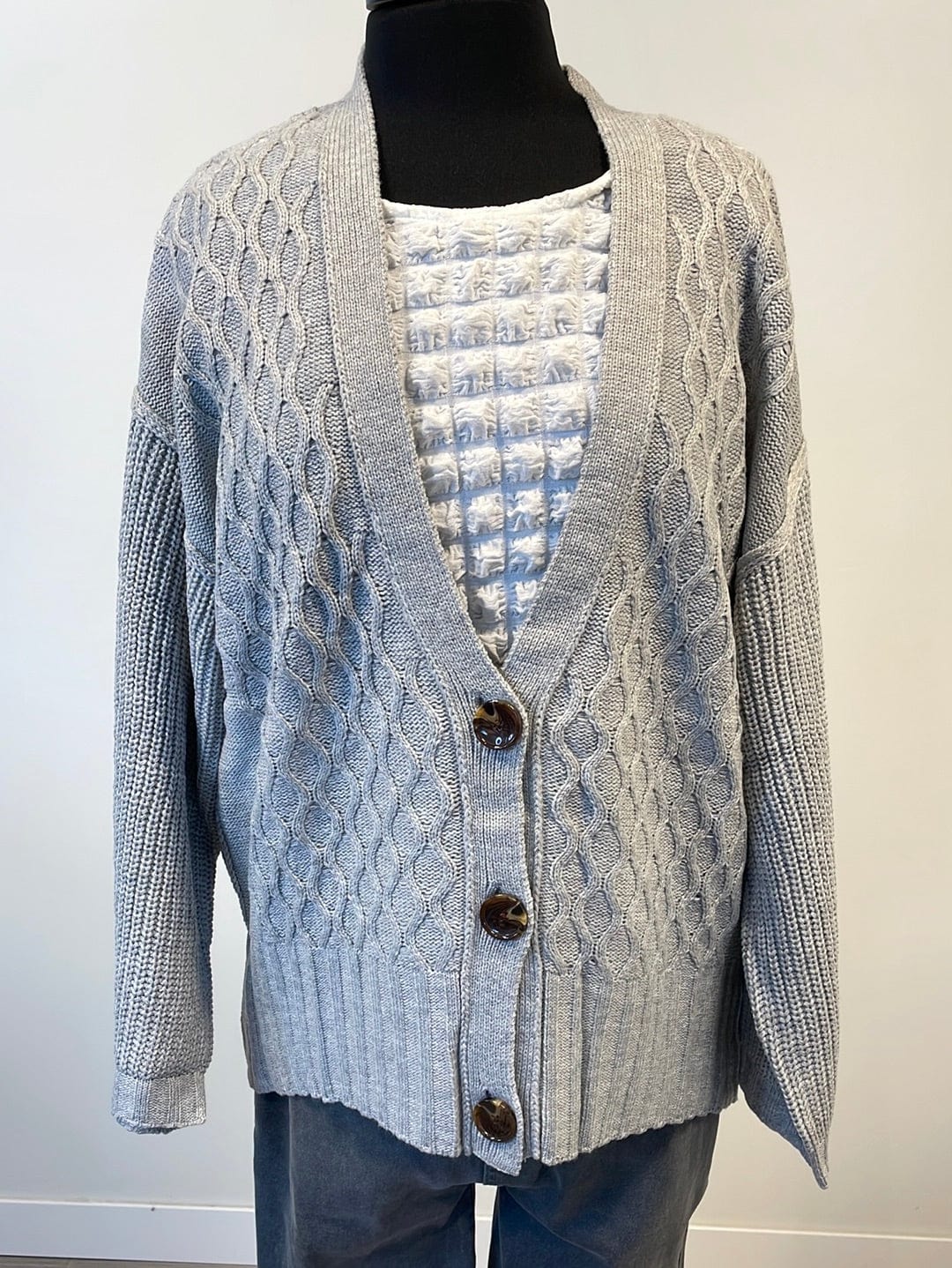 Grey Mix Cardigan