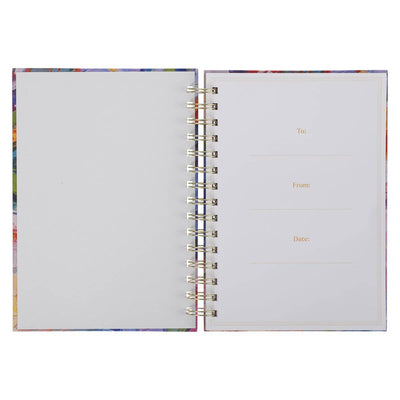 Journal Wirebound Multi Painted Floral Sweet Friendship