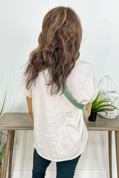 Ivory Hanas Short Sleeve Top
