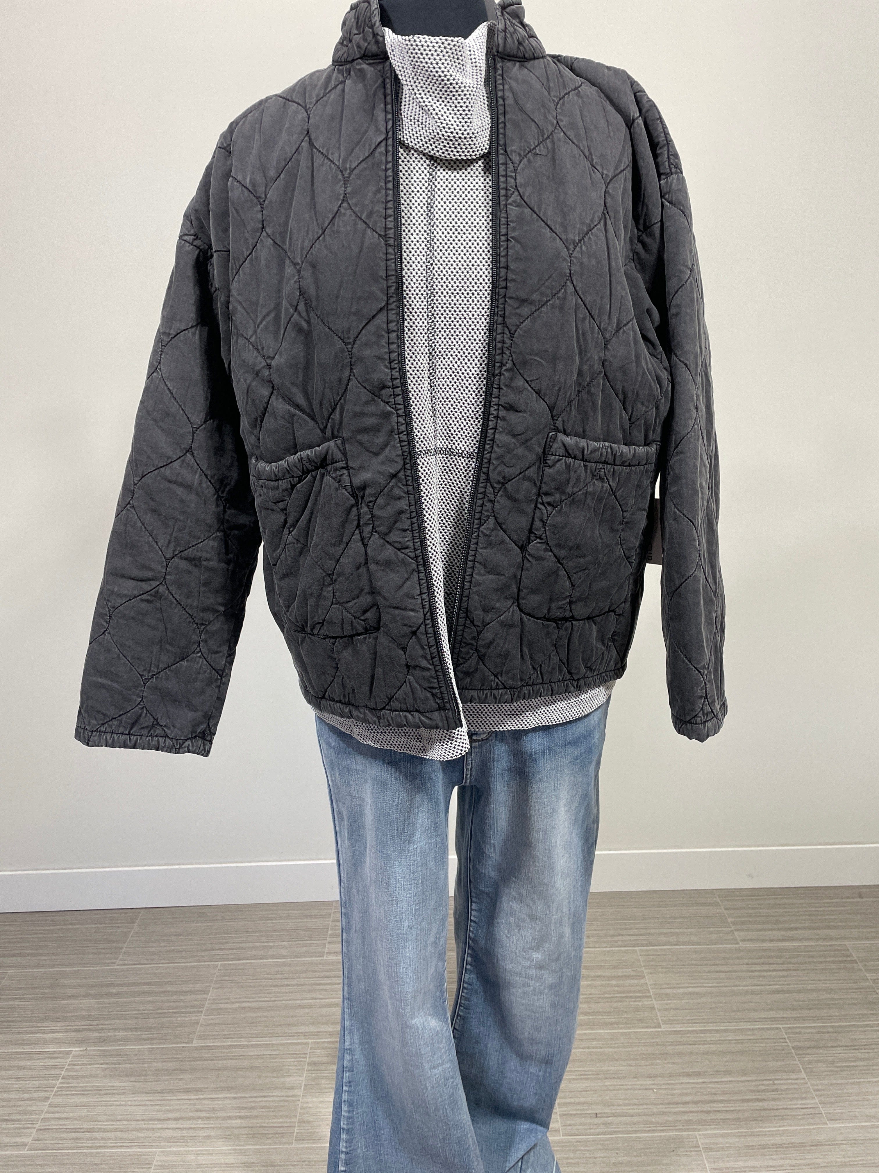 Charcoal Quilted Jacket