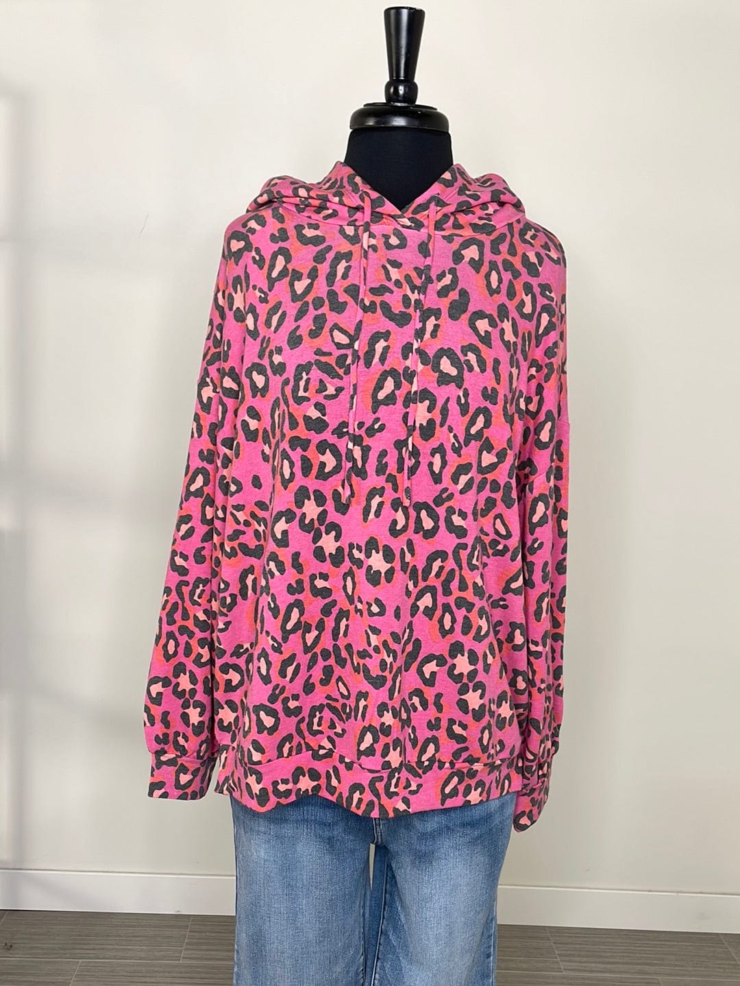 Pink Animal Print Soft Hoodie