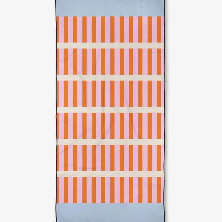 Geometry Red Glow Beach Towel