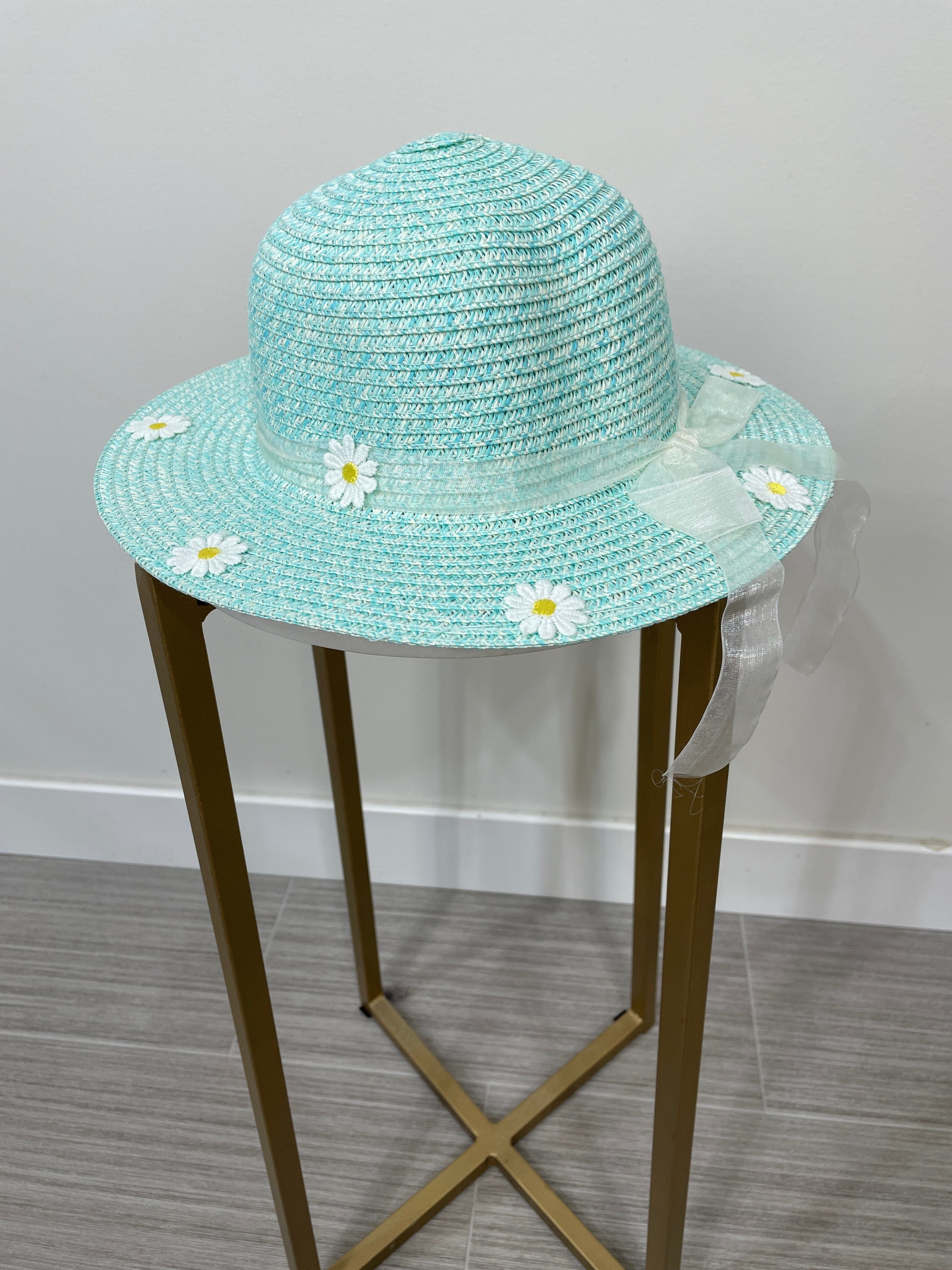 Aqua Flower Kid's Hat
