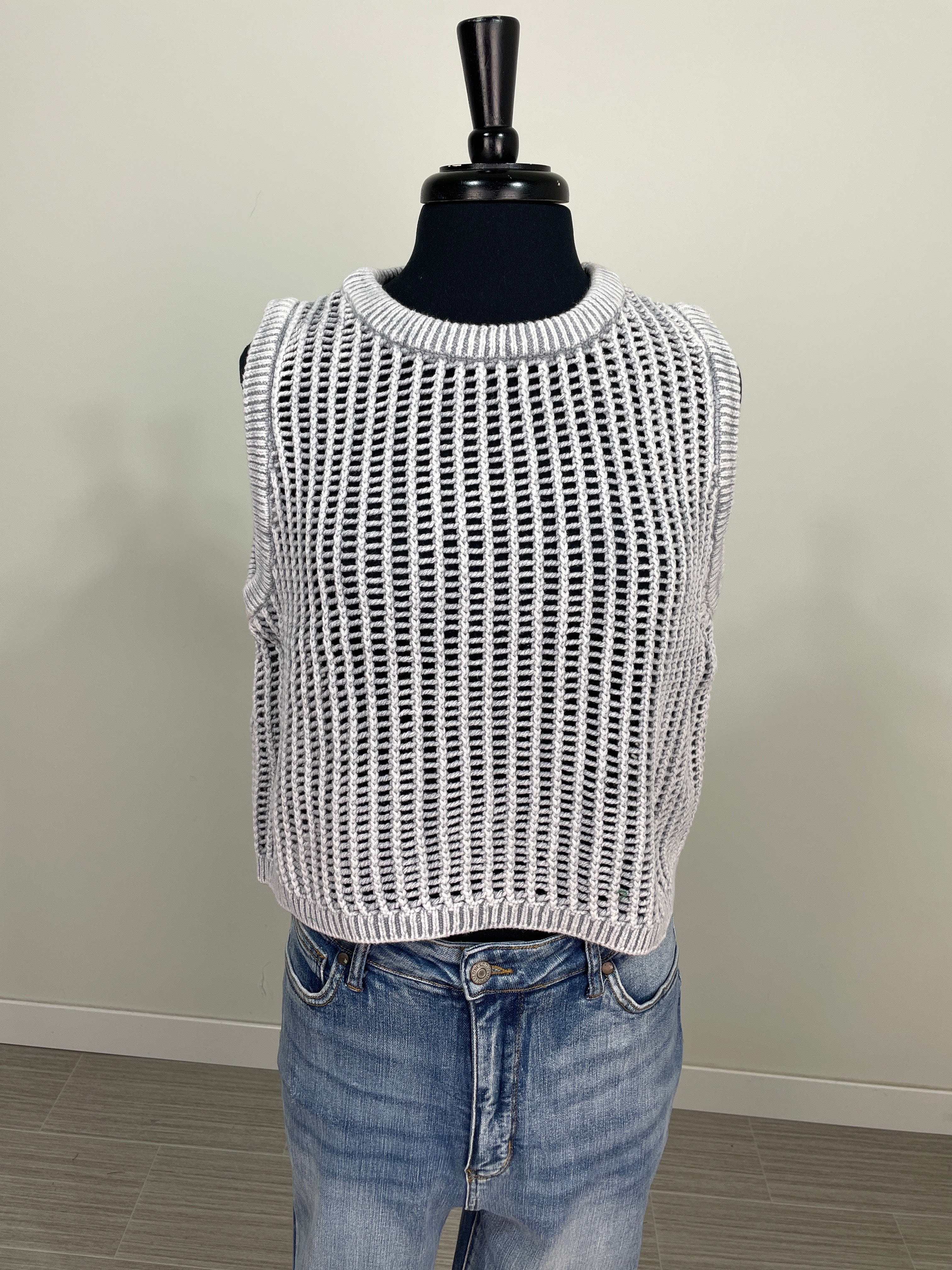 Sleet Acid Washed Sweater Vest