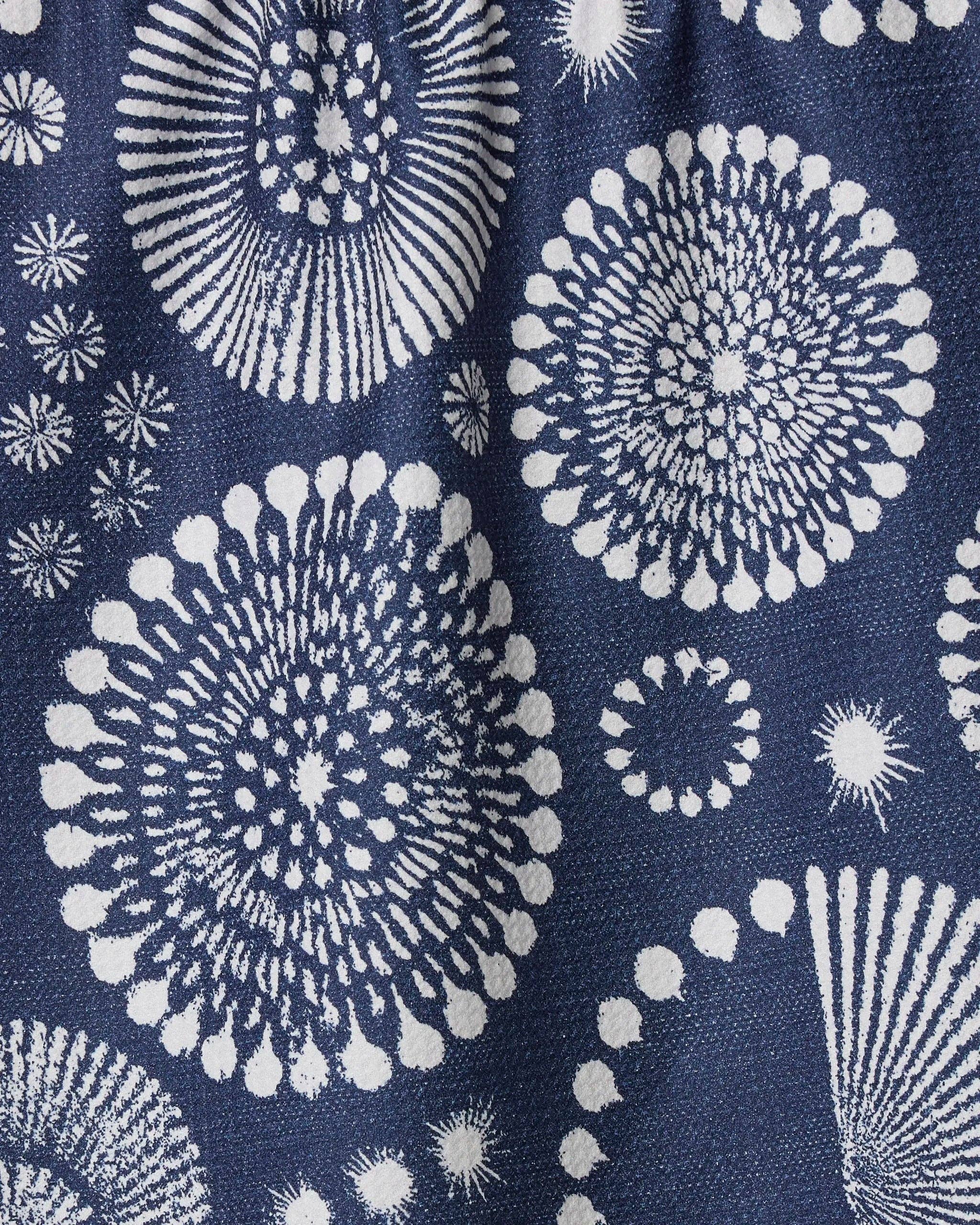 Geometry Freedom Sparks Tea Towel: Blue