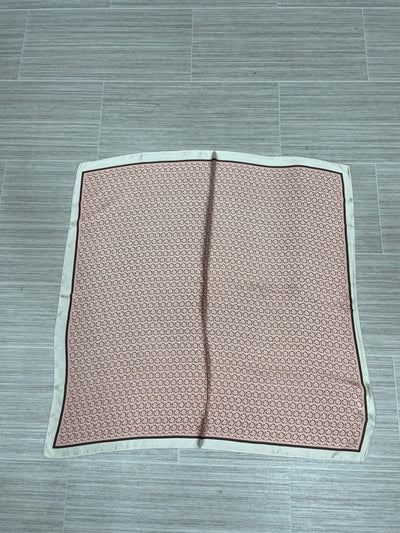 Pink Circle Print Satin Scarf