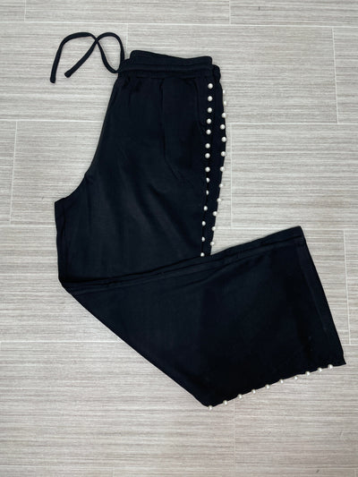 Black Pearl Detail Pants