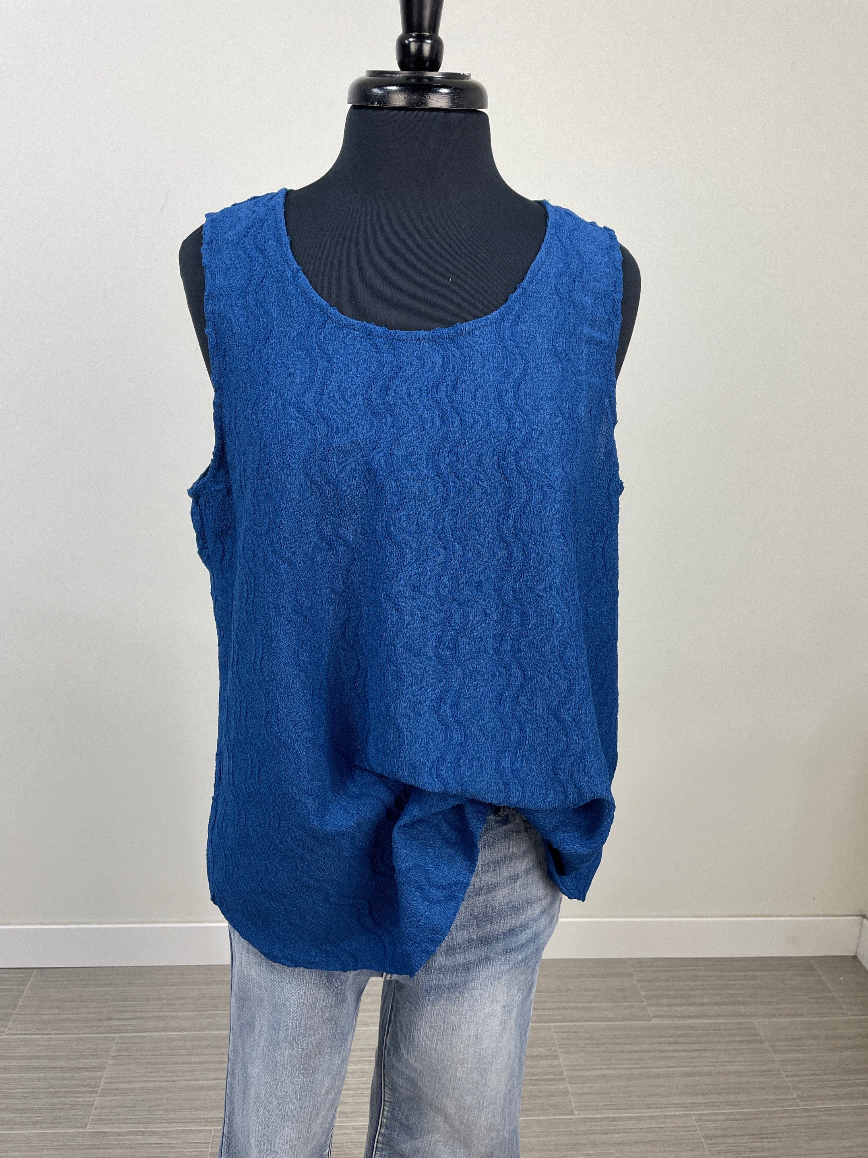Navy Texture Tank