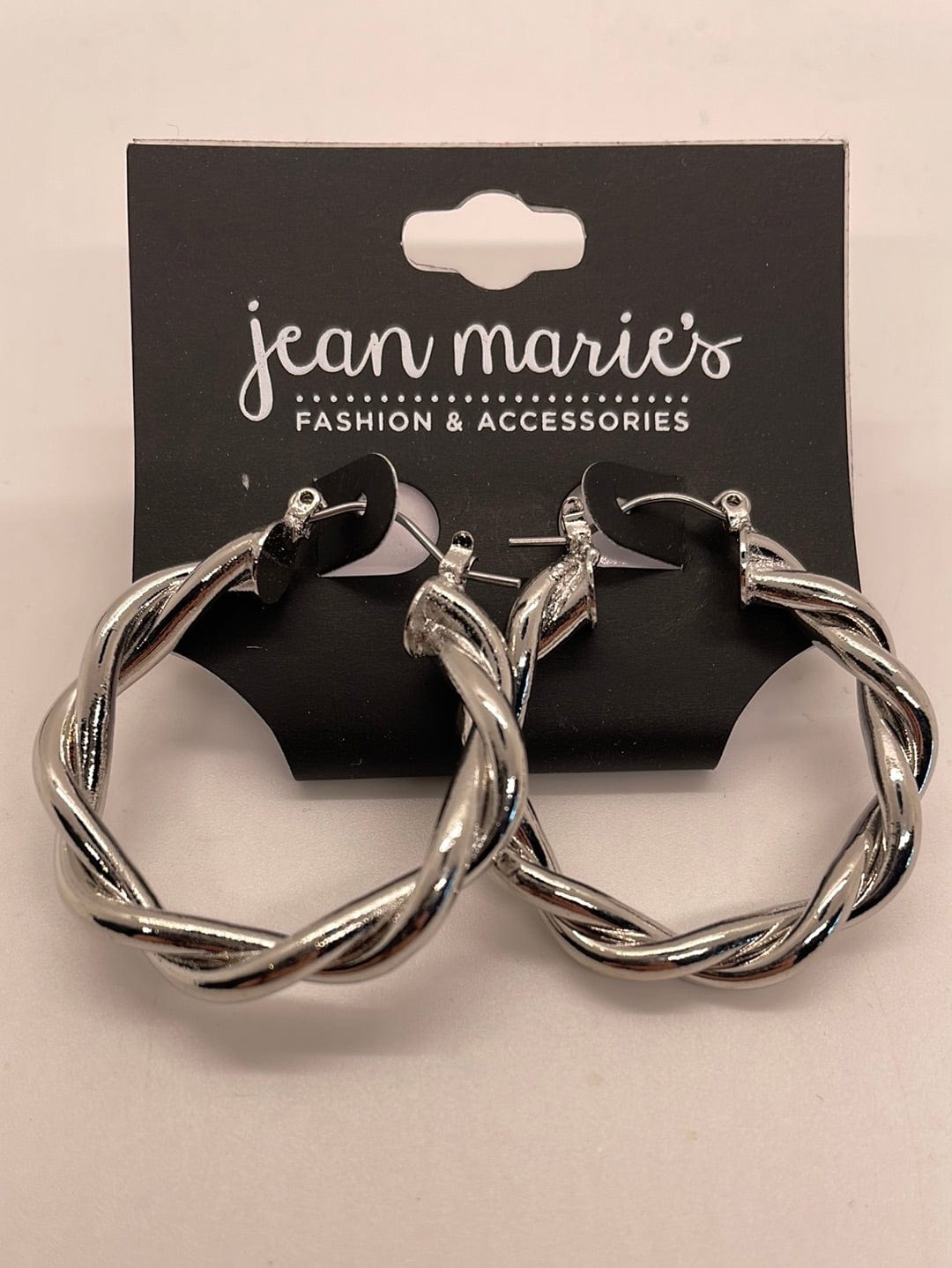 Silver Twisted Hoop
